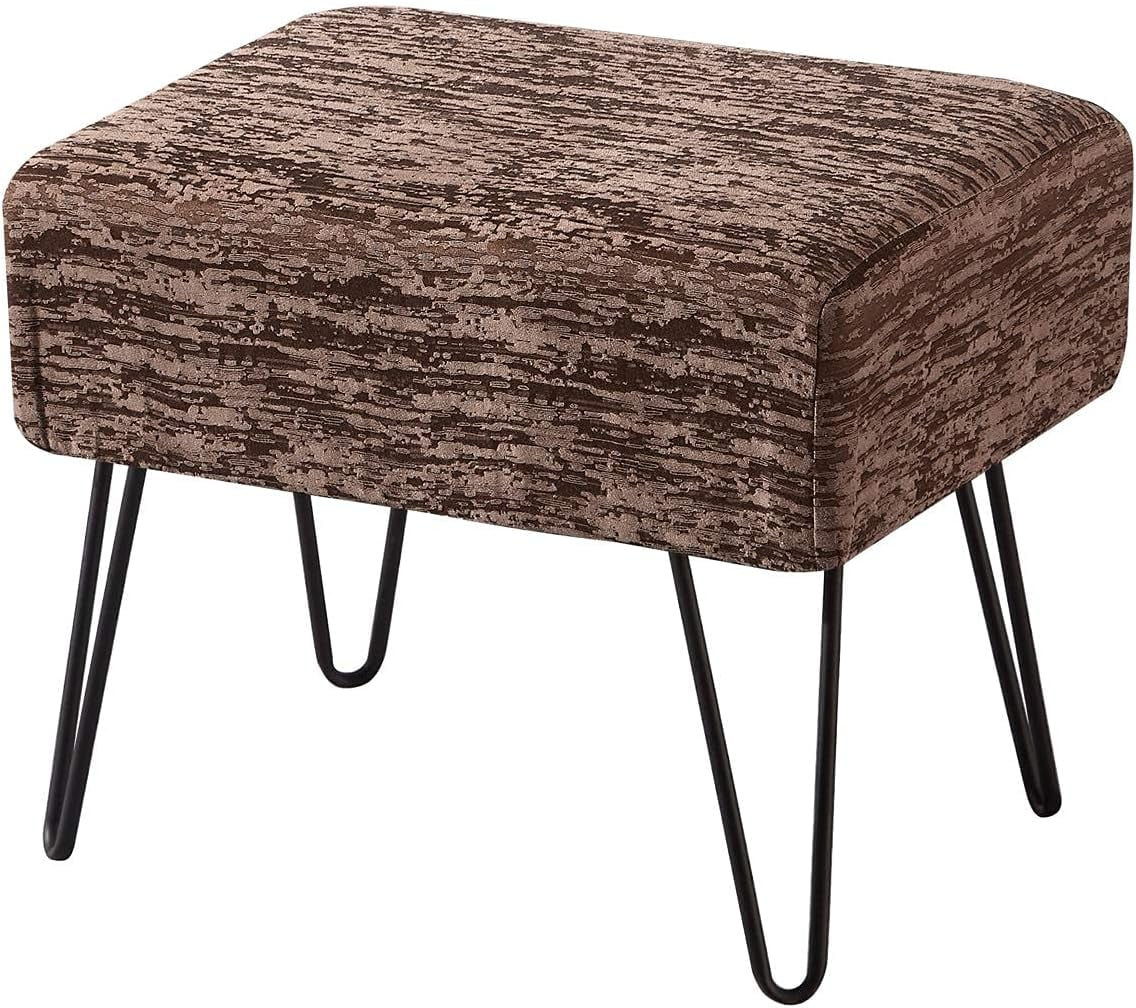 Brown Jacquard Ottoman, 19