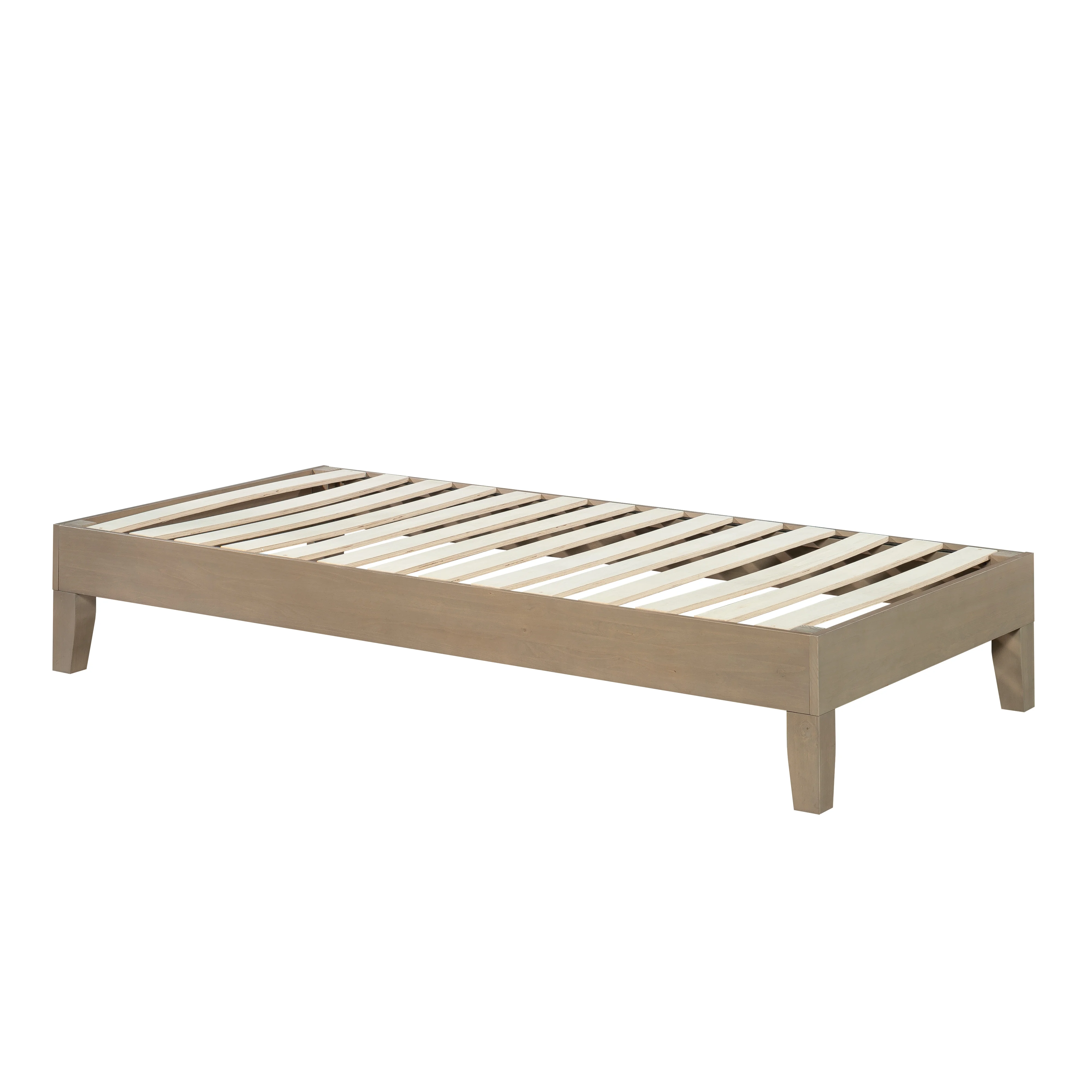 Sauder Cannery Bridge Twin-Size Platform Bed in Solid Wood, Lintel Oak Finish