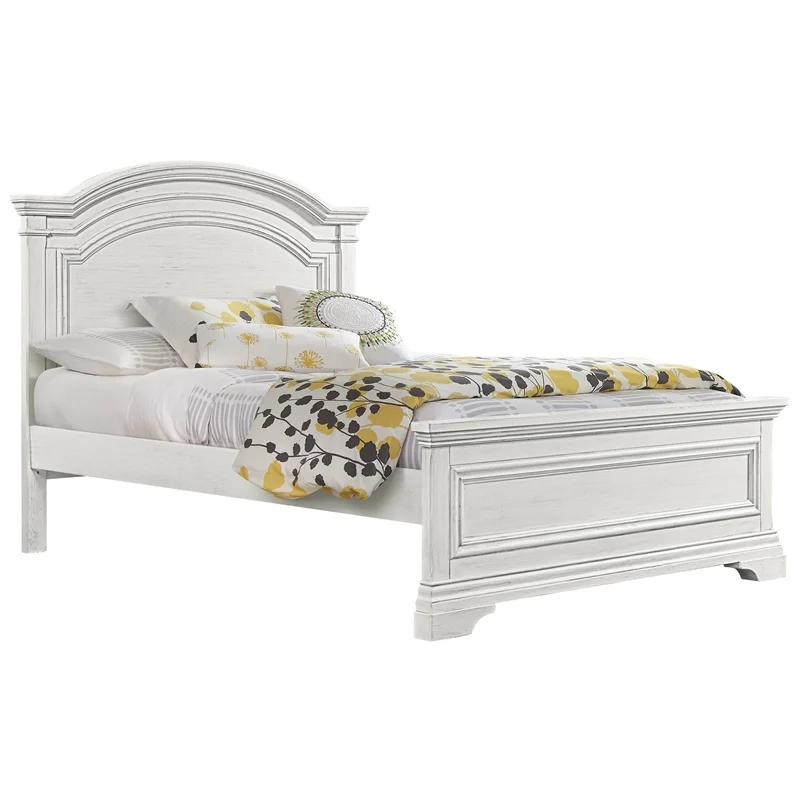 Westwood Design Olivia Traditional Wood Complete Full Bed in Brushed White