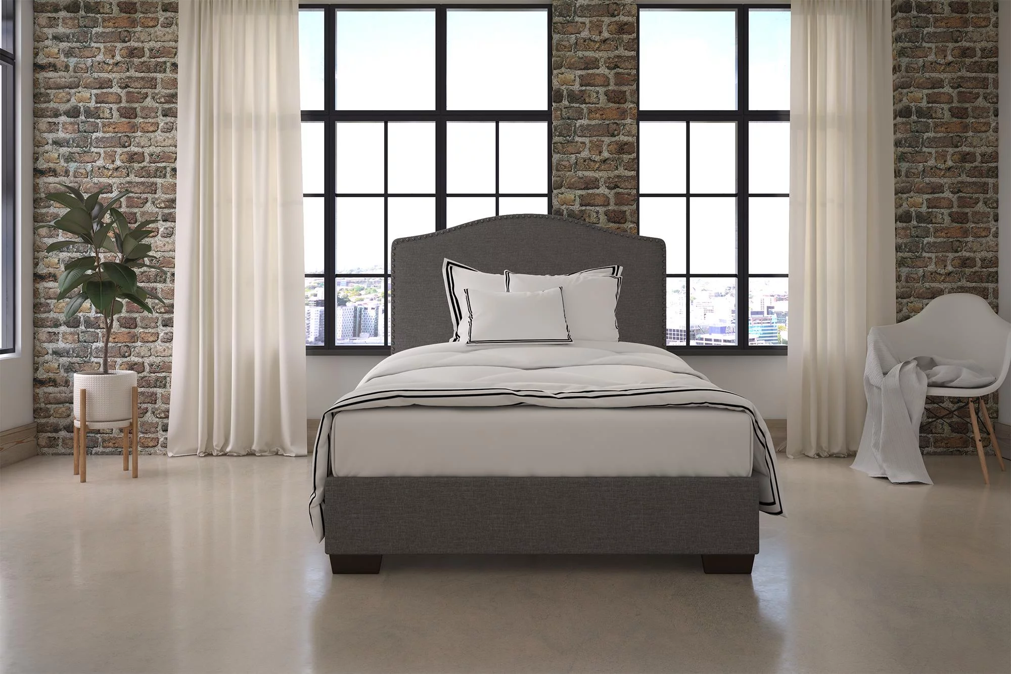 DHP Gavin Upholstered Bed, Multiple Sizes Available