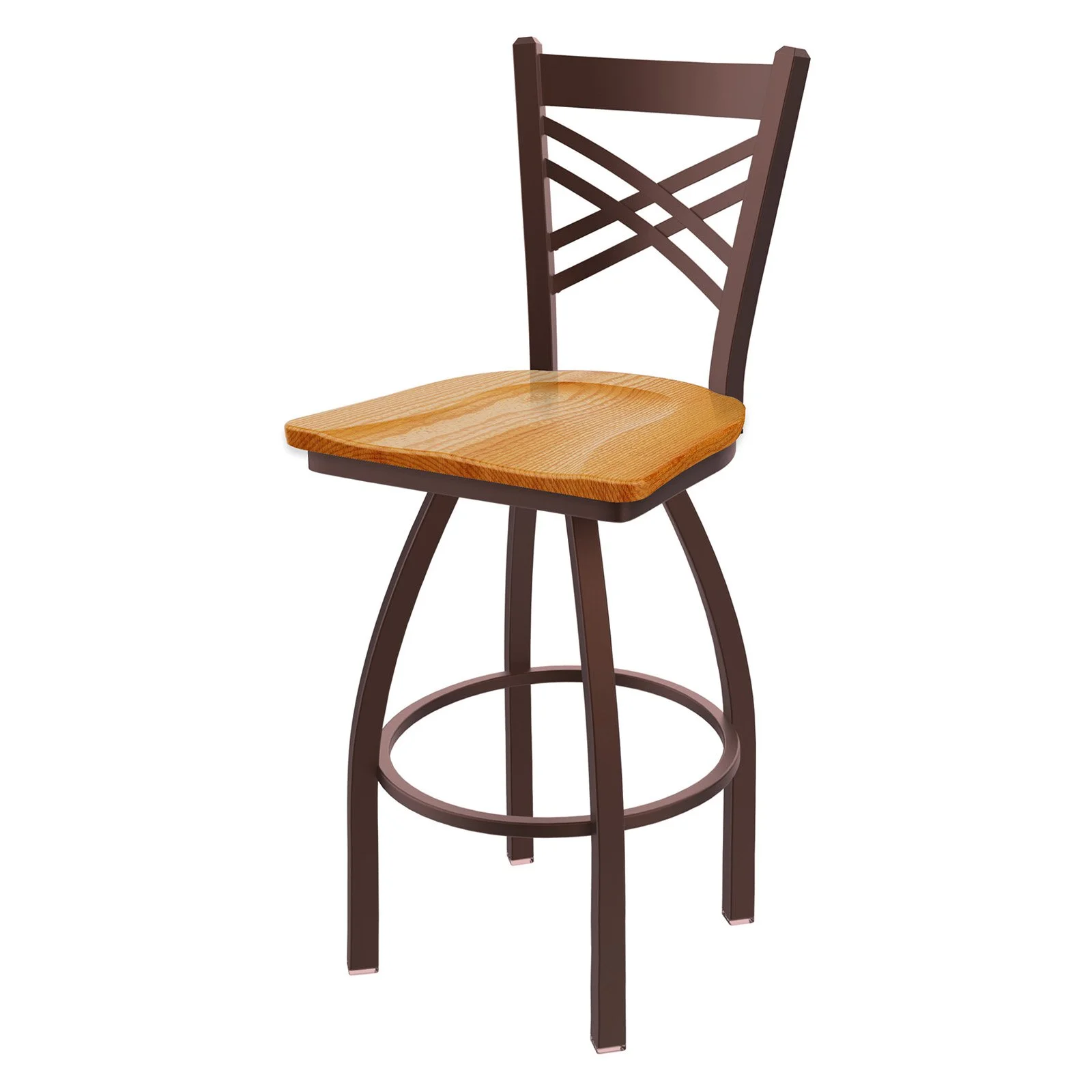 Holland Bar Stool Co Catalina 25 in. Swivel Counter Stool with Wood Seat
