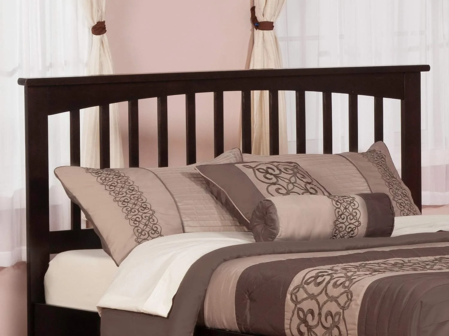 Atlantic Furniture R-187841 Mission Headboard, Queen, Espresso