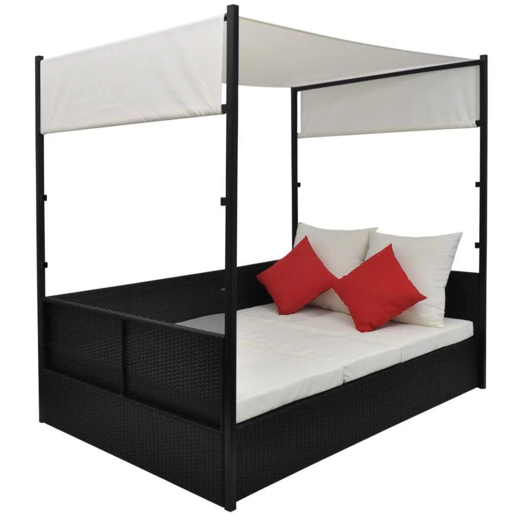 OWSOO Garden Bed with Canopy Black 74.8