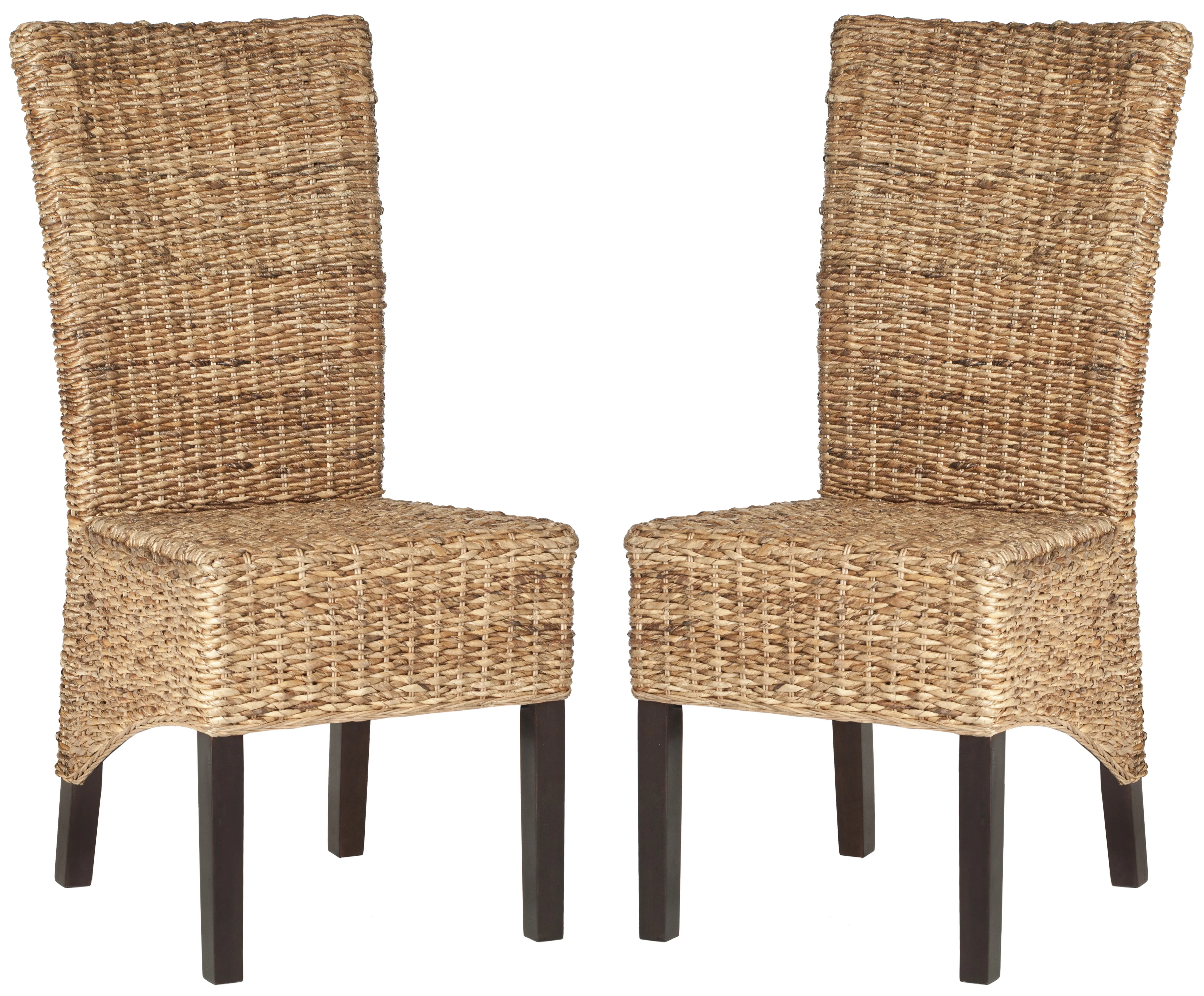Safavieh Kiska Nautical Bohemian Rattan Side Chair, Set of 2