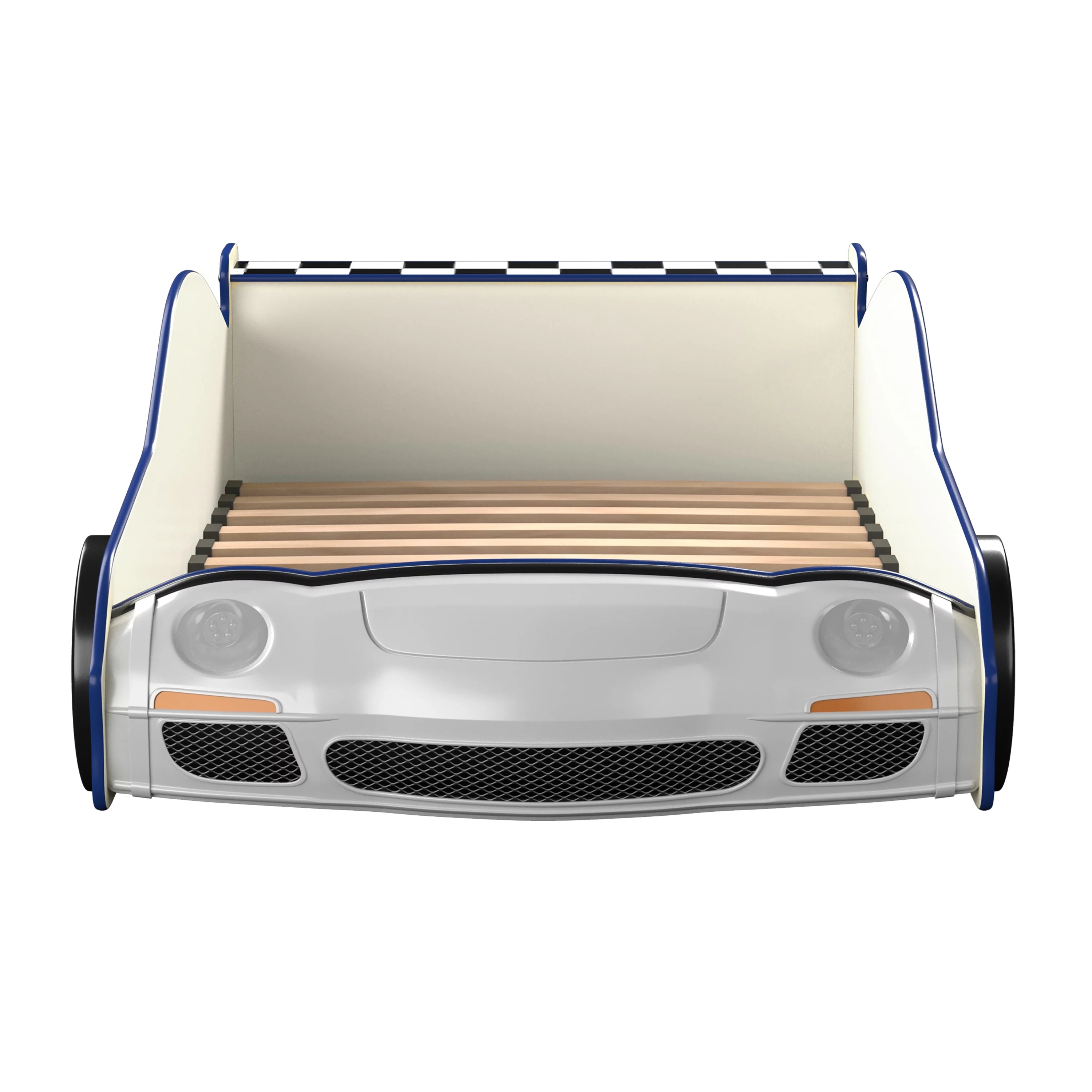 Furniture of America Mauer Novelty Platform Car Bed, Twin, Black and White