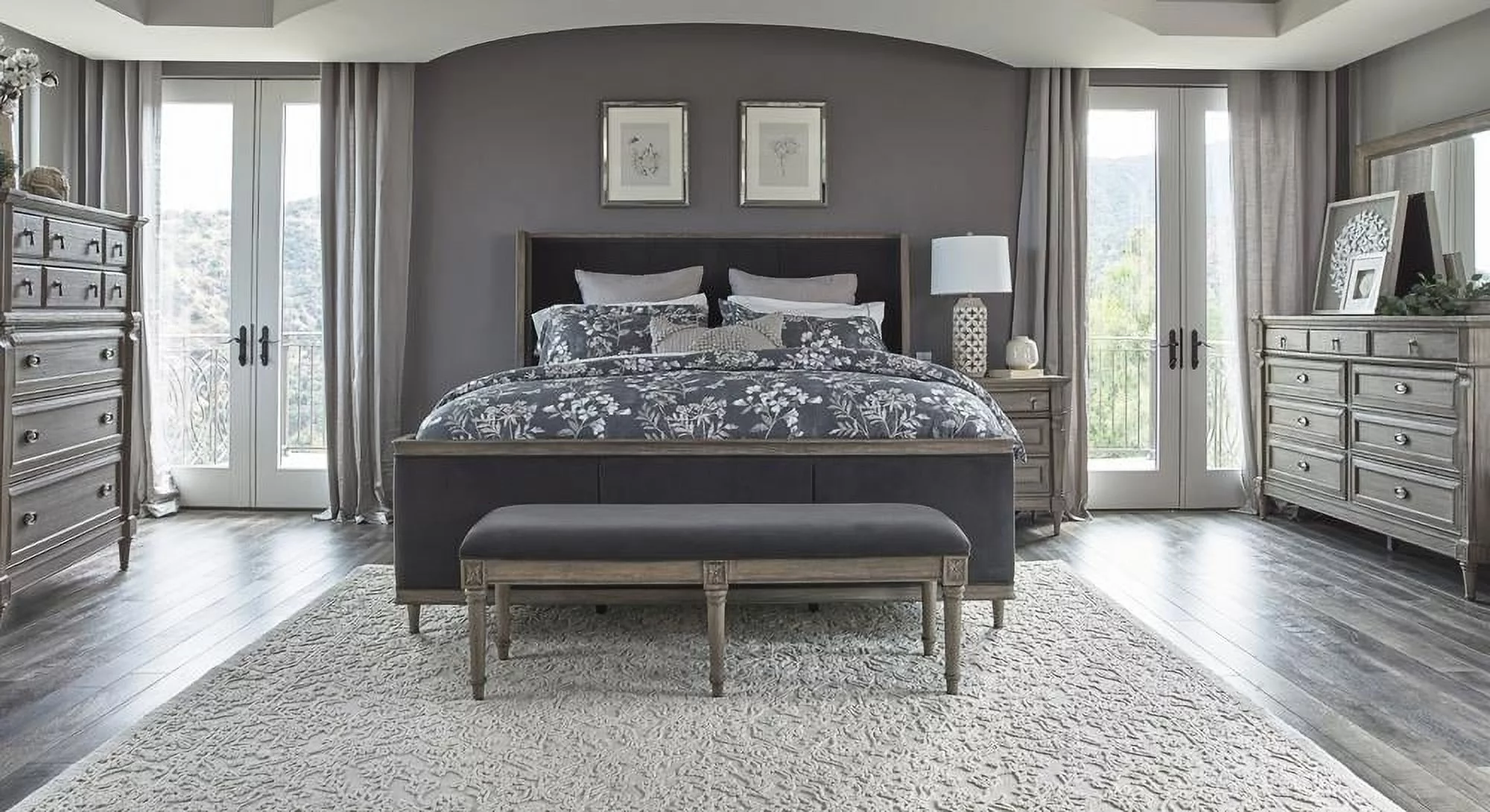 Coaster Alderwood 5-piece California King Wood Bedroom Set French Gray