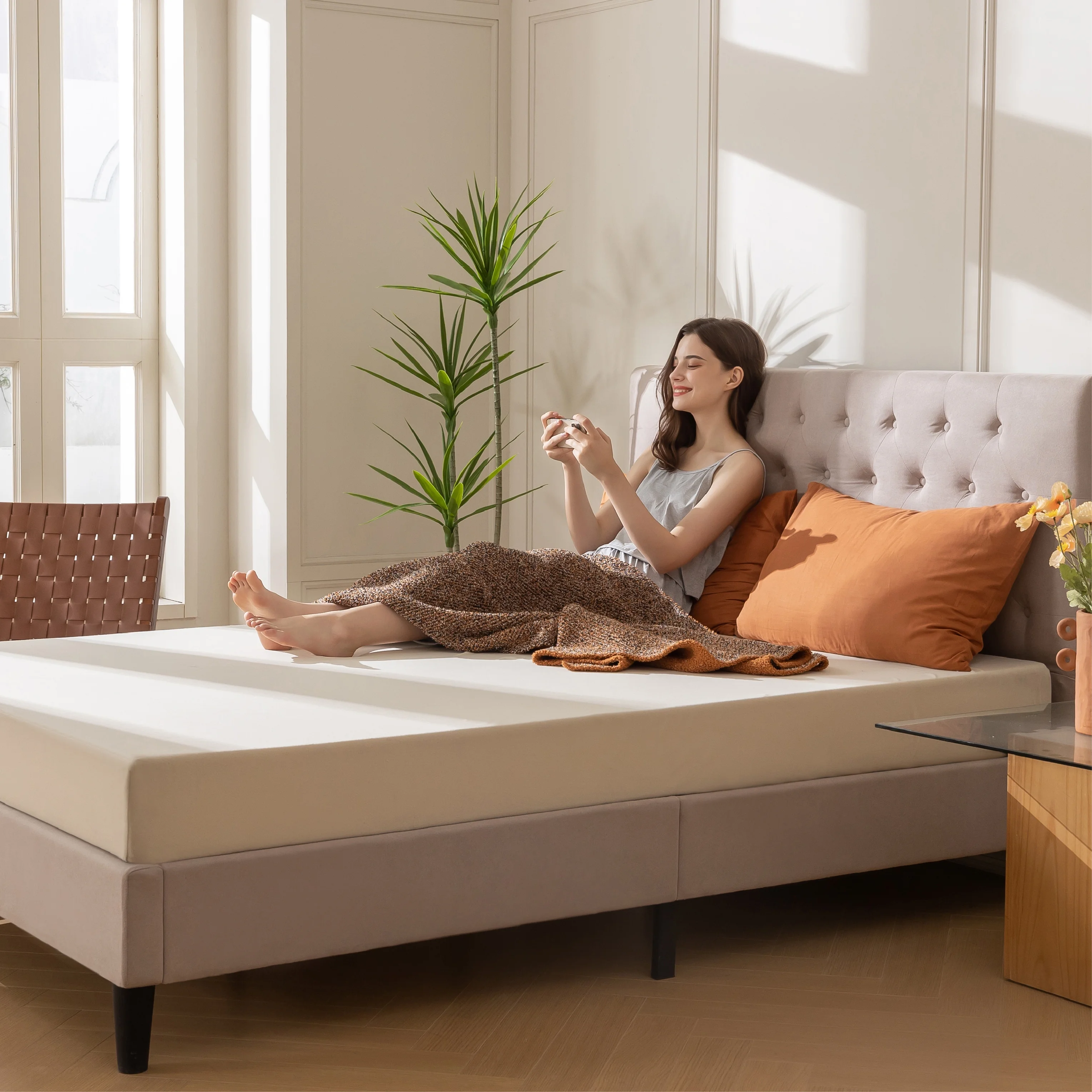 MLILY Ego 6 inch Queen Size Memory Foam Mattress, Mattress in a box, Medium