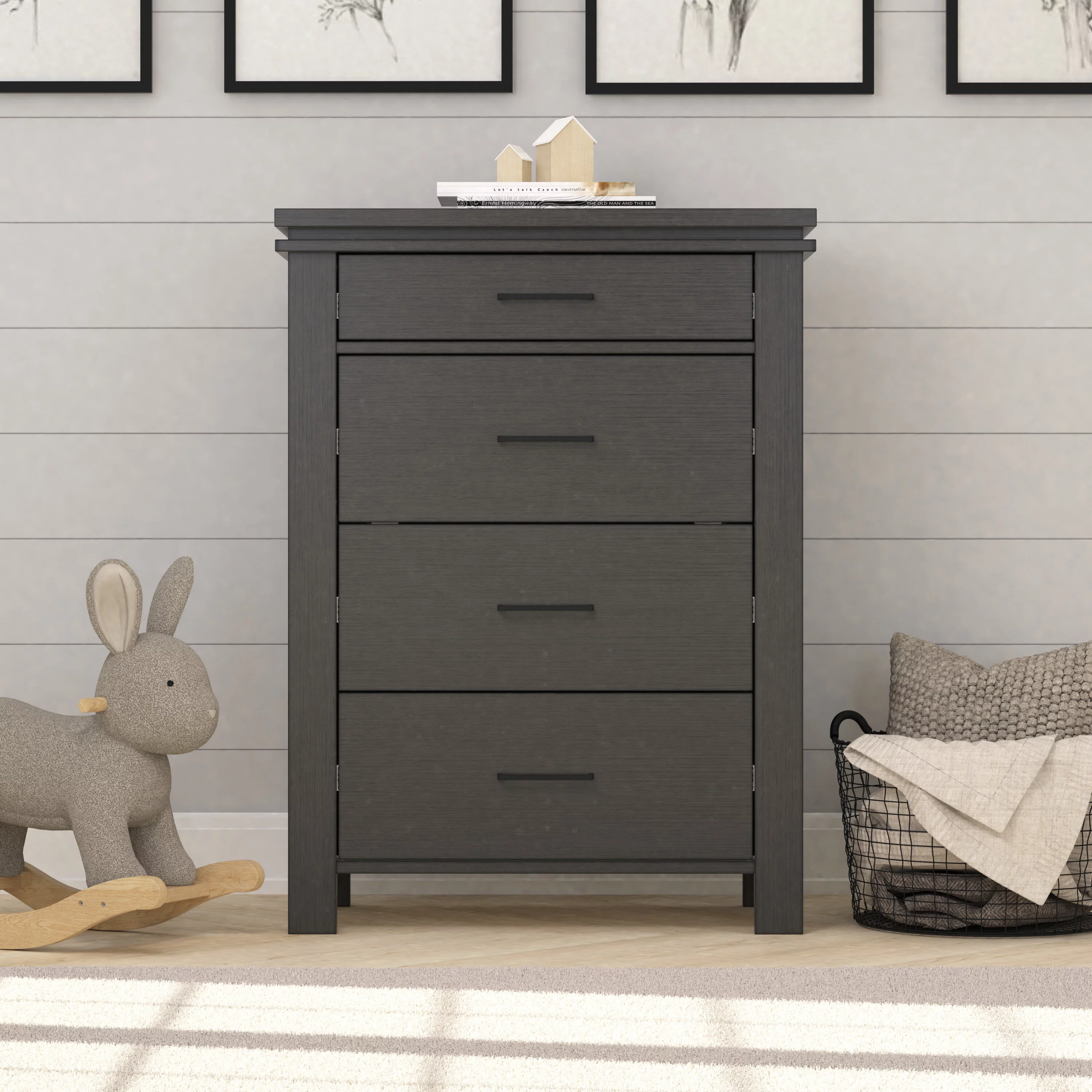 Child Craft Denman Nursery Chest, Midnight Gray