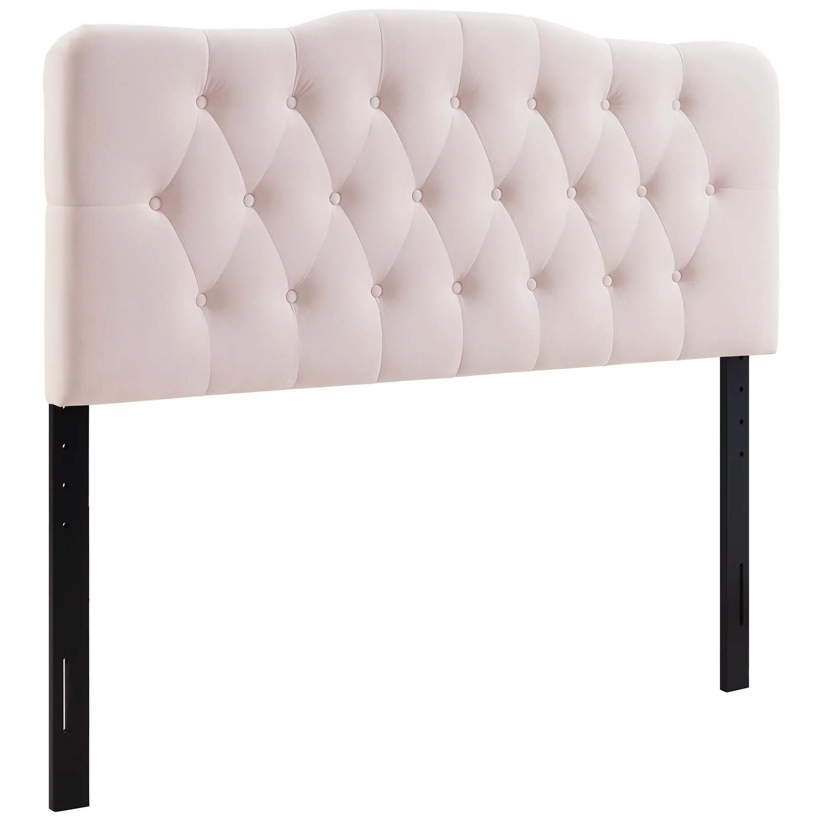 Modway Annabel Queen Diamond Tufted Performance Velvet Headboard in Pink