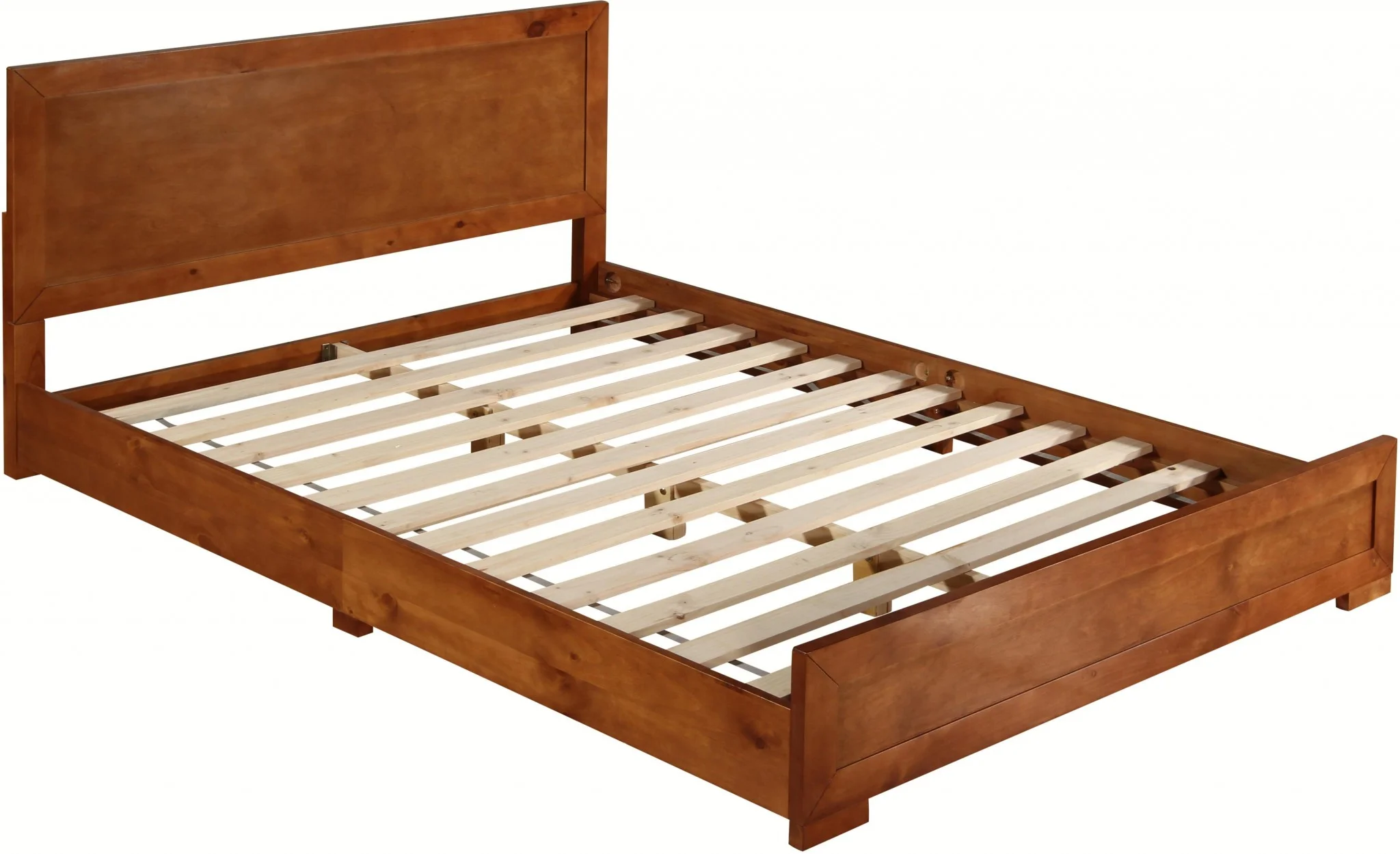 HomeRoots 397089 35.4 x 63 x 82.3 in. Cherry Wood Queen Size Platform Bed