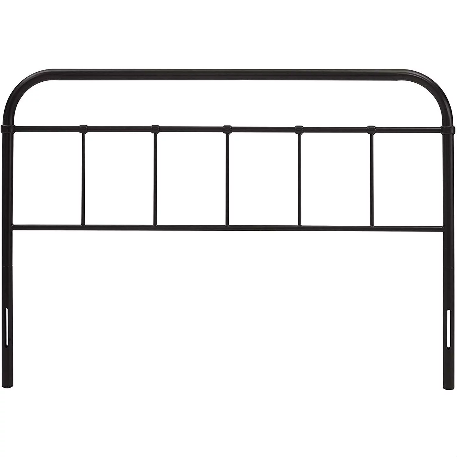 King size Vintage Dark Brown Metal Headboard with Rounded Corners