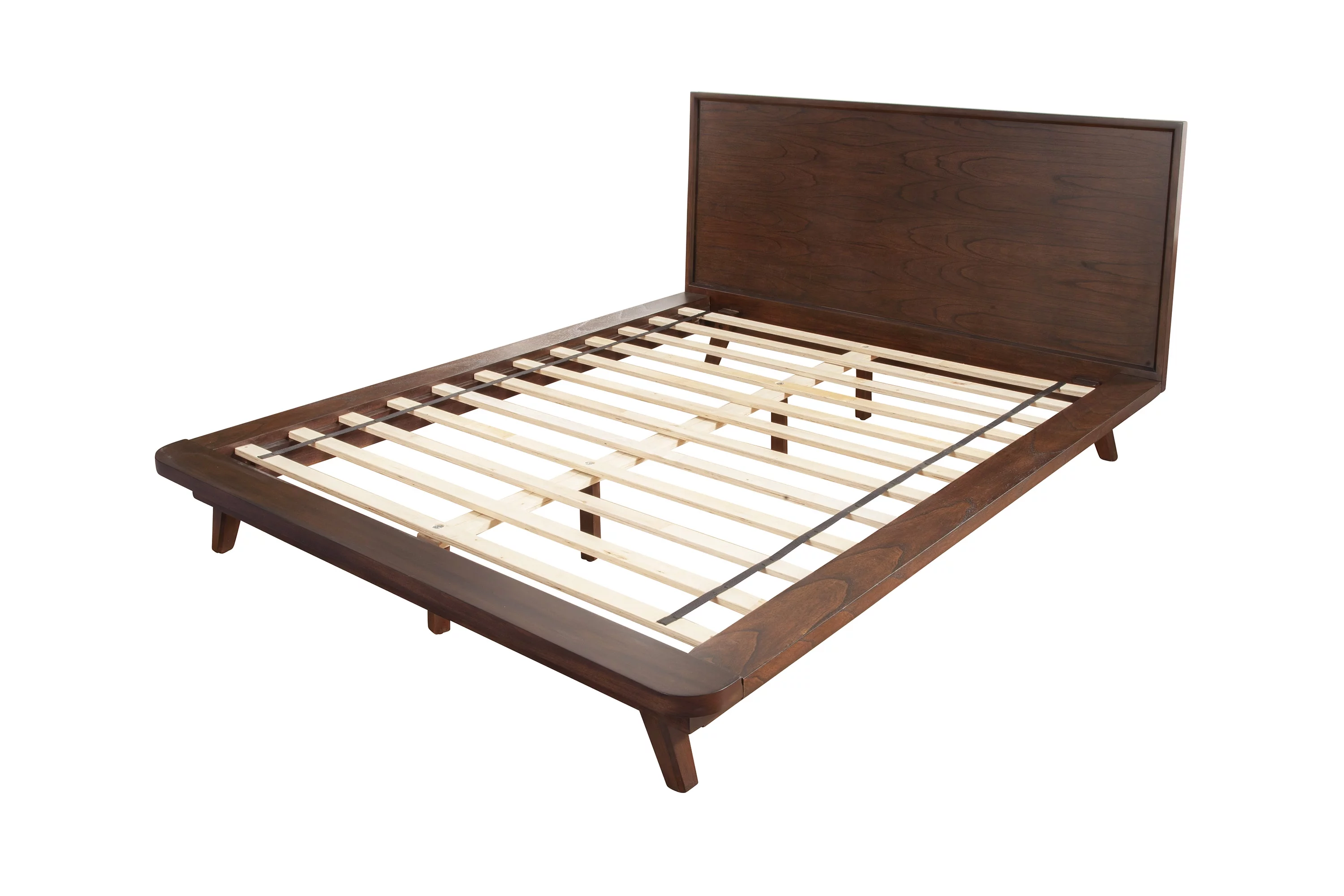 Alpine Furniture Gramercy Standard King Wood Platform Bed in Walnut