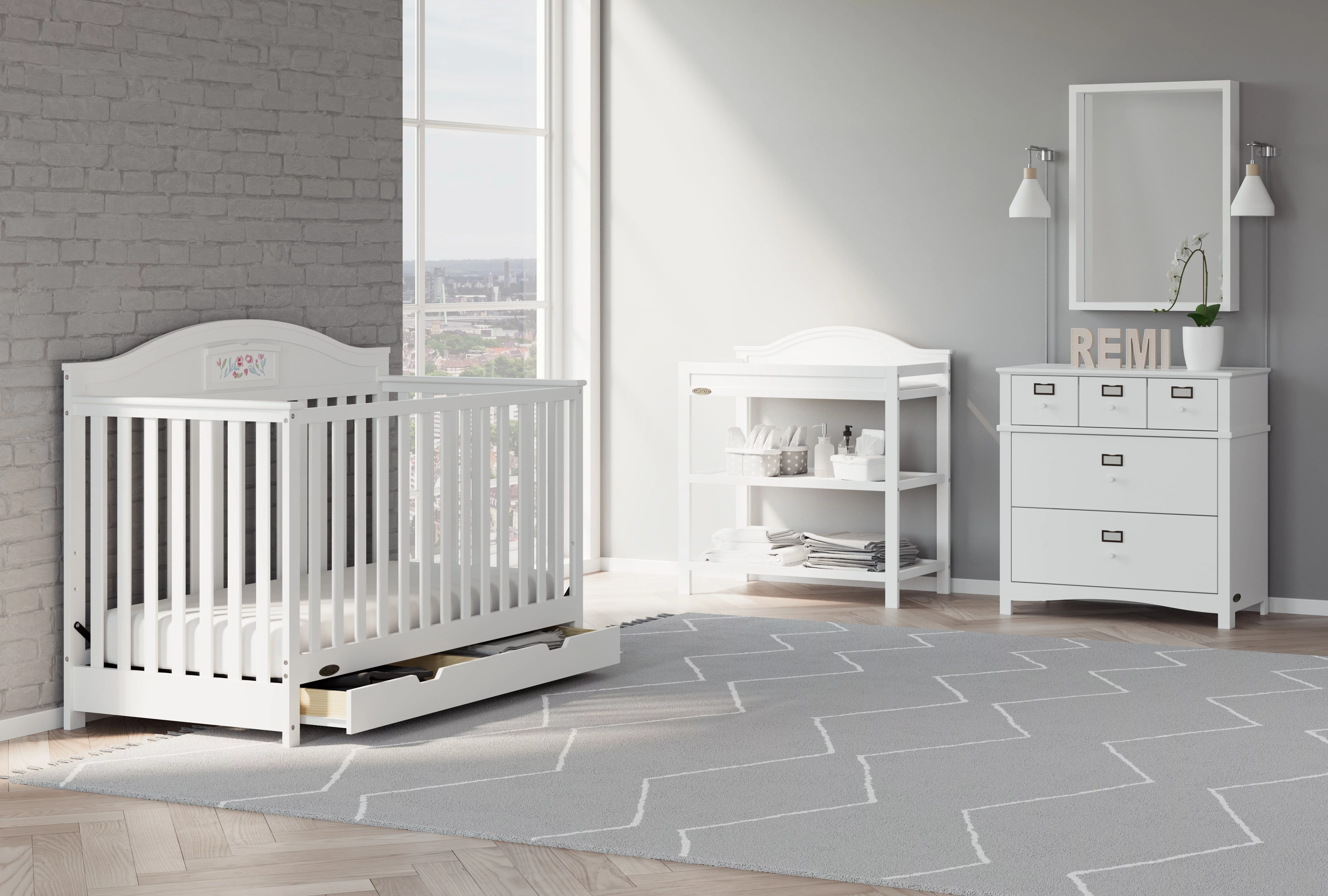 Graco Story 3 Drawer Classic Customizable Dresser White