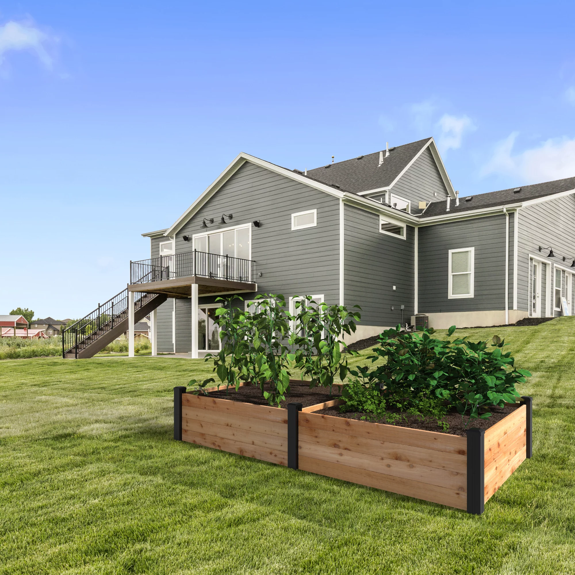 Outdoor Essentials Haven 4 ft. x 8 ft. Natural Cedar Raised Garden Bed