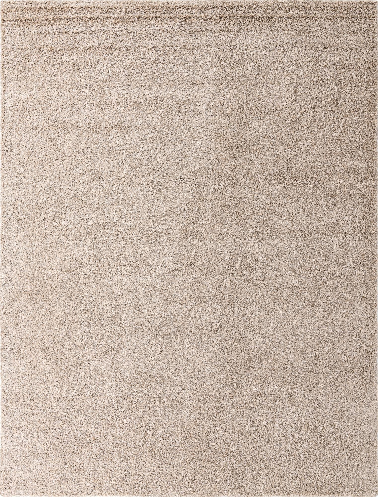 Rugs.com Solid Shag Collection Rug – 10' x 13' Taupe Shag Rug Perfect For Living Rooms, Large Dining Rooms, Open Floorplans