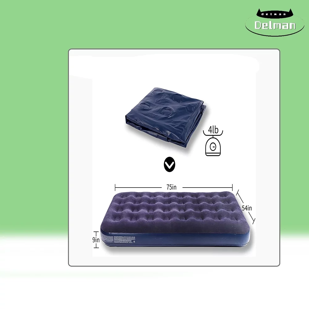 Double Camping Air Mattress,Raised Inflatable Air Bed