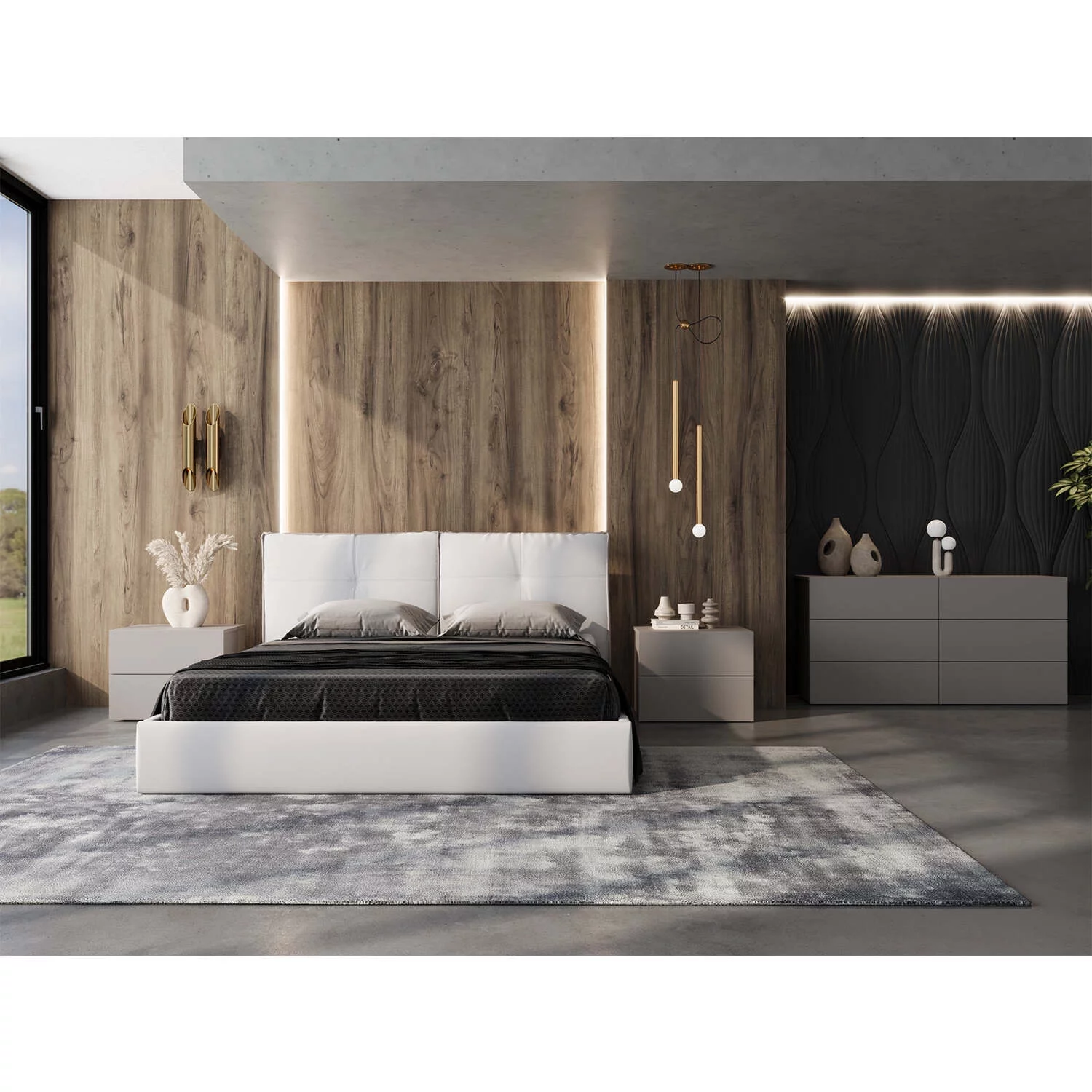 Casabianca Home Ayla dresser in taupe matte.