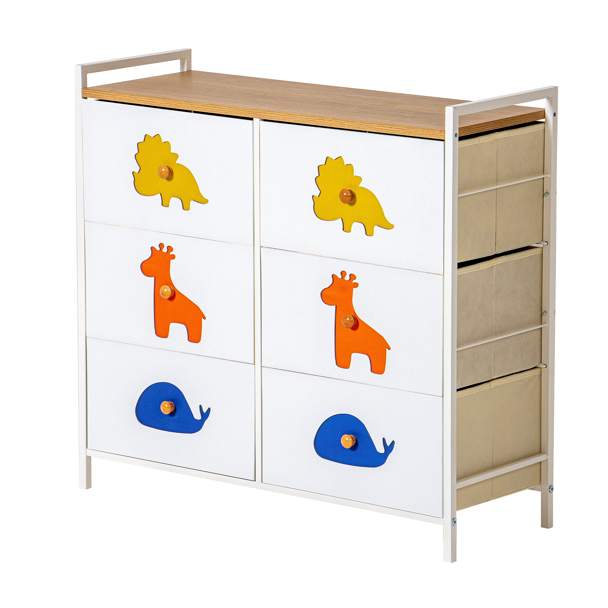FRAPOW Dresser for Bedroom, Dresser with 6 Drawer Organizers, Fabric Storage Tower for Kids Adult