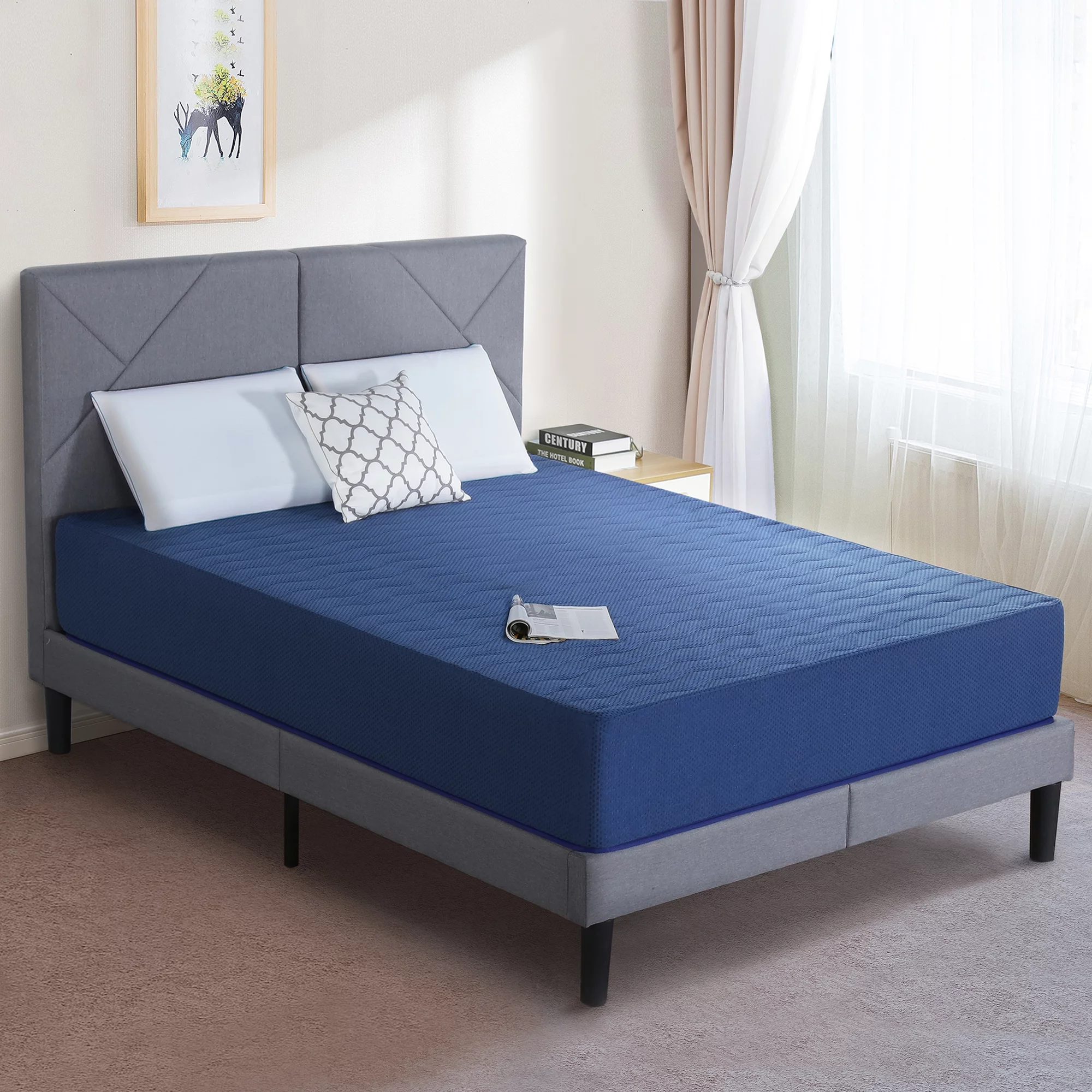 GrandRest 10'' Adult PureComfort Gel Memory Foam Mattress, Mattress, Full