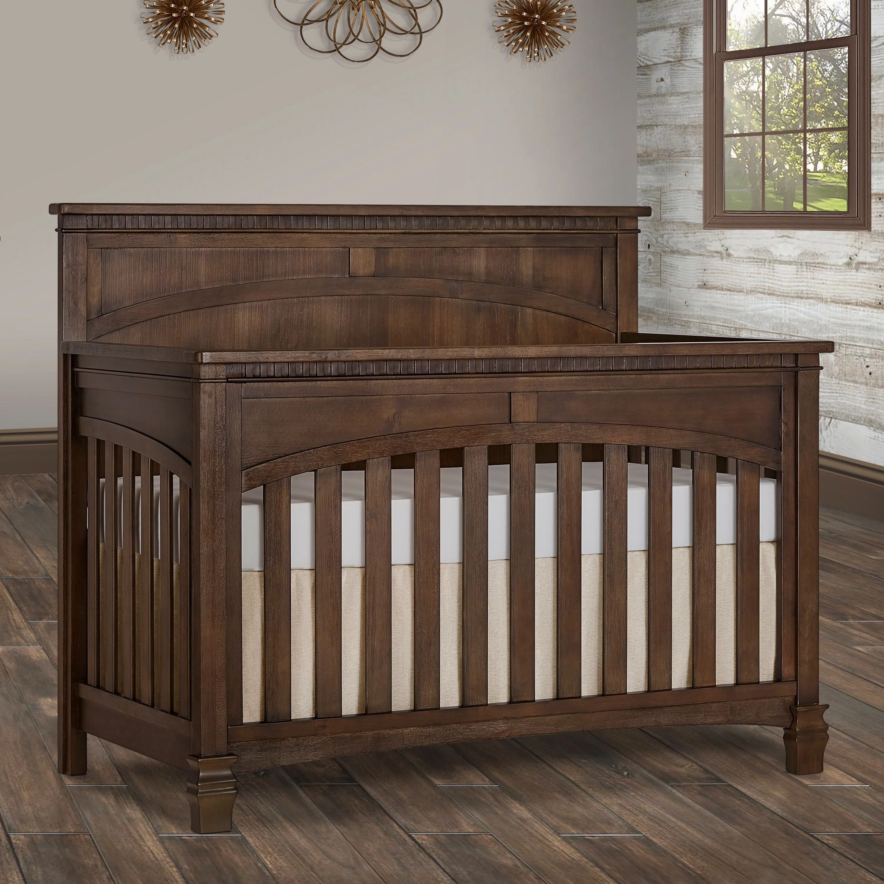 Evolur Santa Fe 5-in-1 Convertible Crib, Antique Brown