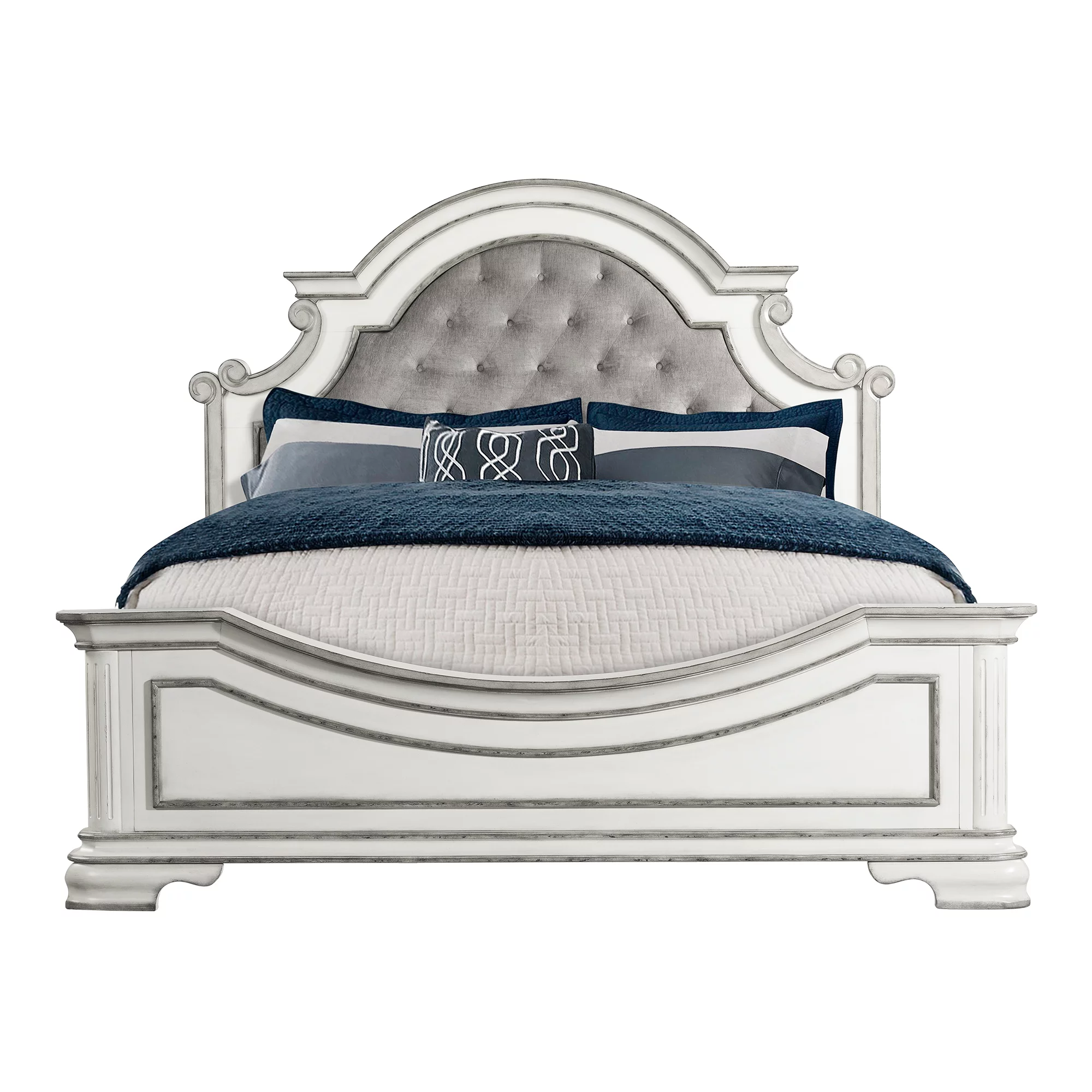 Picket House Furnishings Caroline Button Tufted Panel Bed, Multiple Sizes