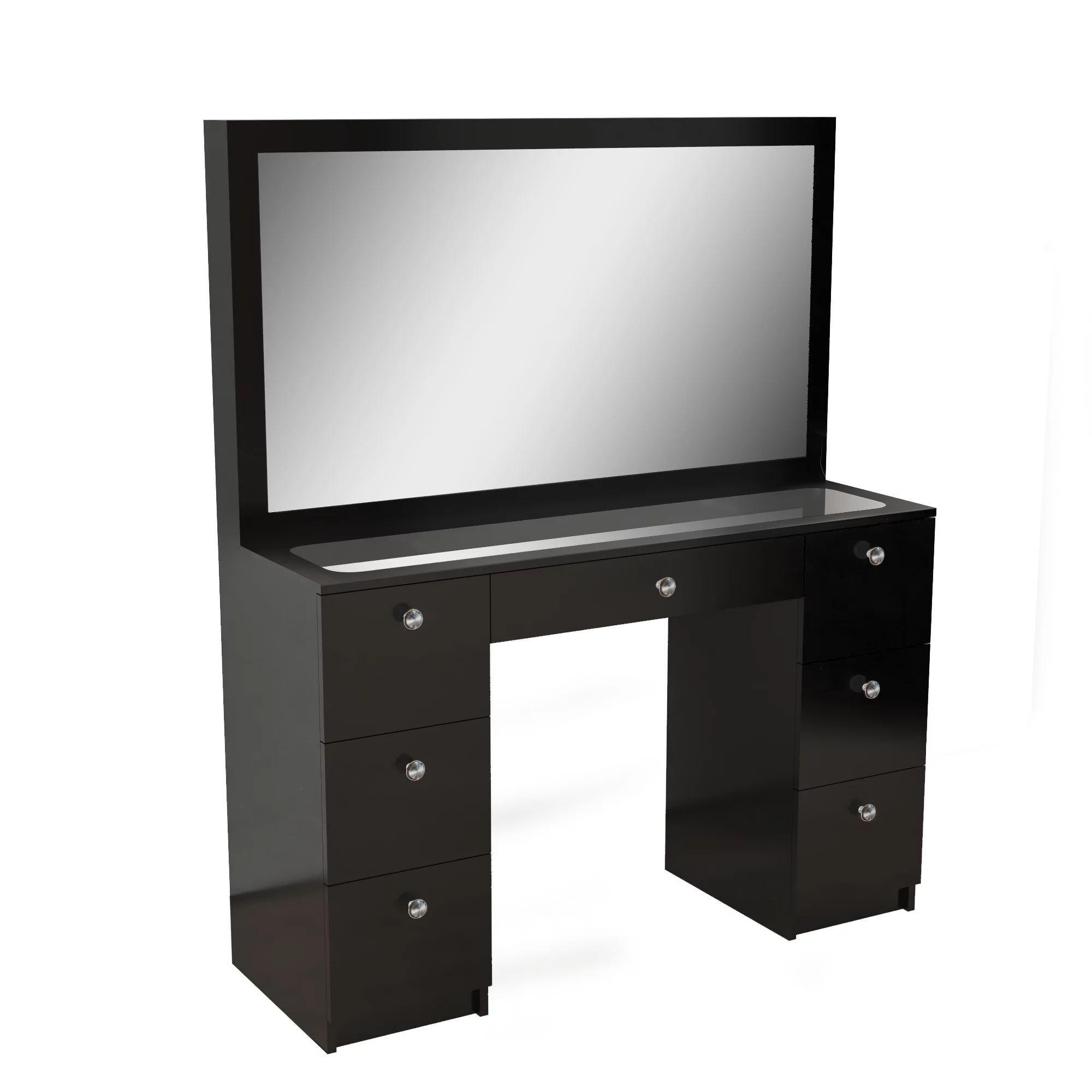 Ember Interiors Chantal Modern Black Painted Vanity Table, for Bedroom