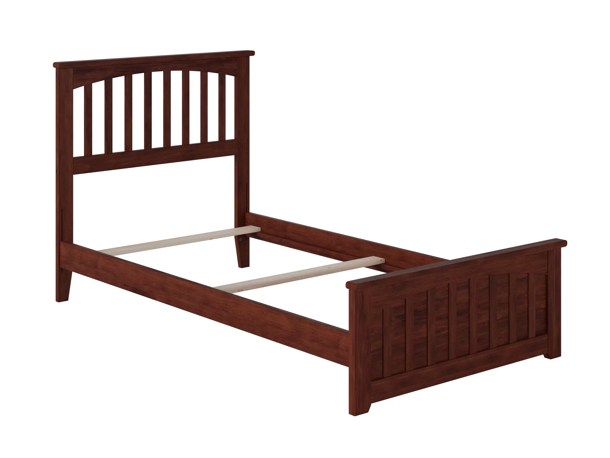 Atlantic Furniture Mission Classic Hardwood Eco-Friendly Slat Bed, Twin-XL, Brown