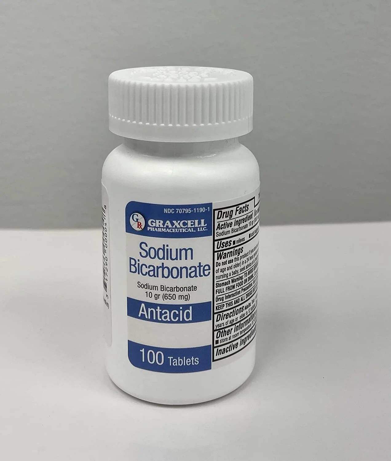 SODIUM BICARBONATE 650 MG 100 COUNT TABLETS