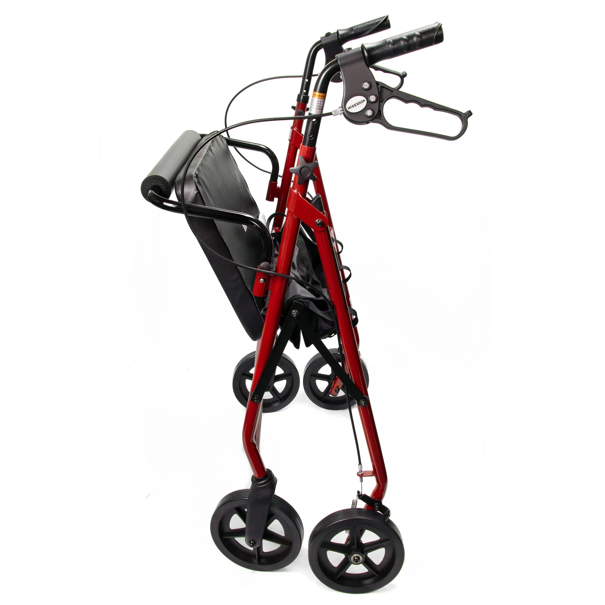 McKesson Rollator Walker with Seat and Wheels - Bariatric 400 lbs Capacity, 1 Ct