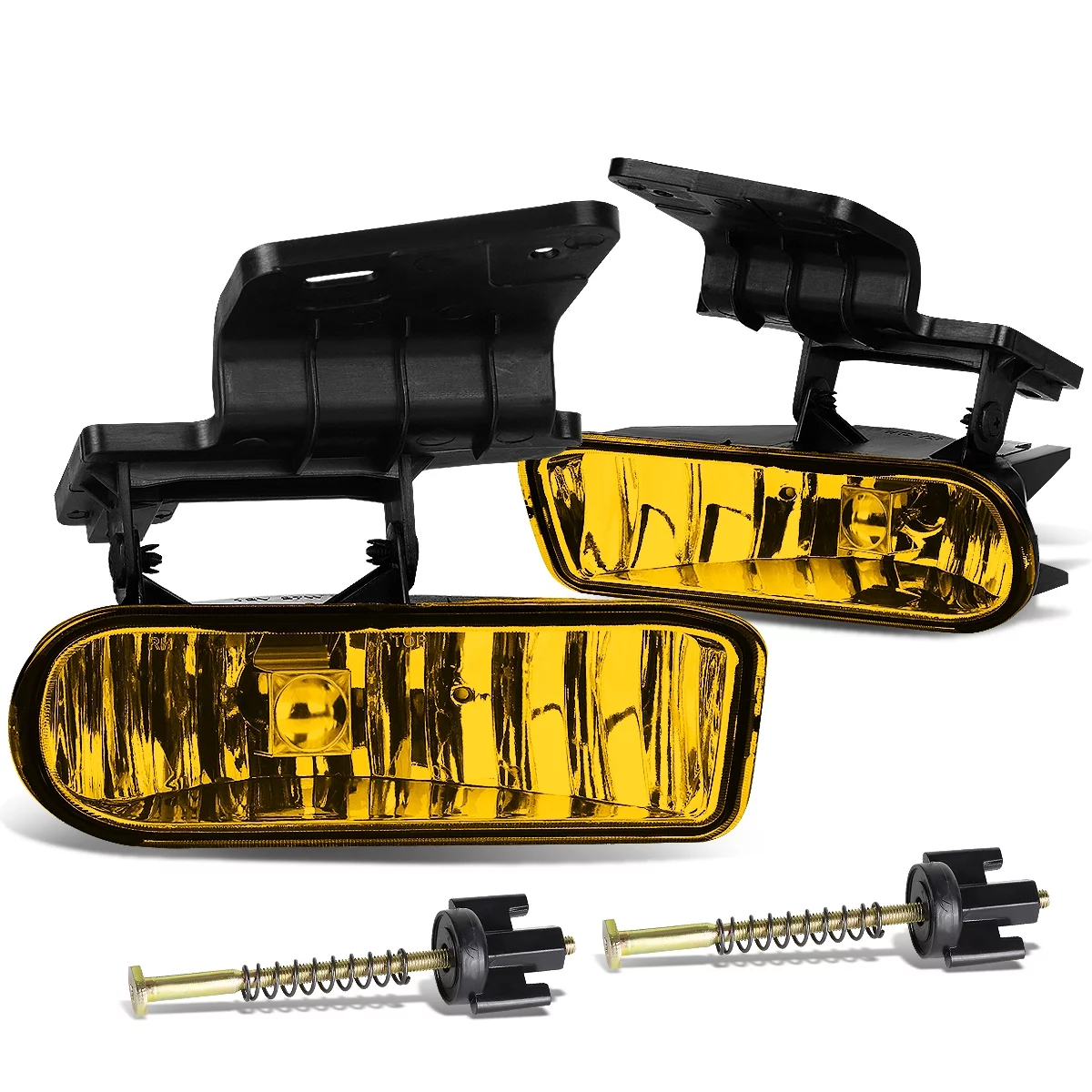 DNA Motoring FL-ZTL-114-AM For 1999 to 2006 Chevy Silverado / Tahoe / Suburban Pair Bumper Driving Fog Lights (Amber Lens) 00 01 02 03 04 05