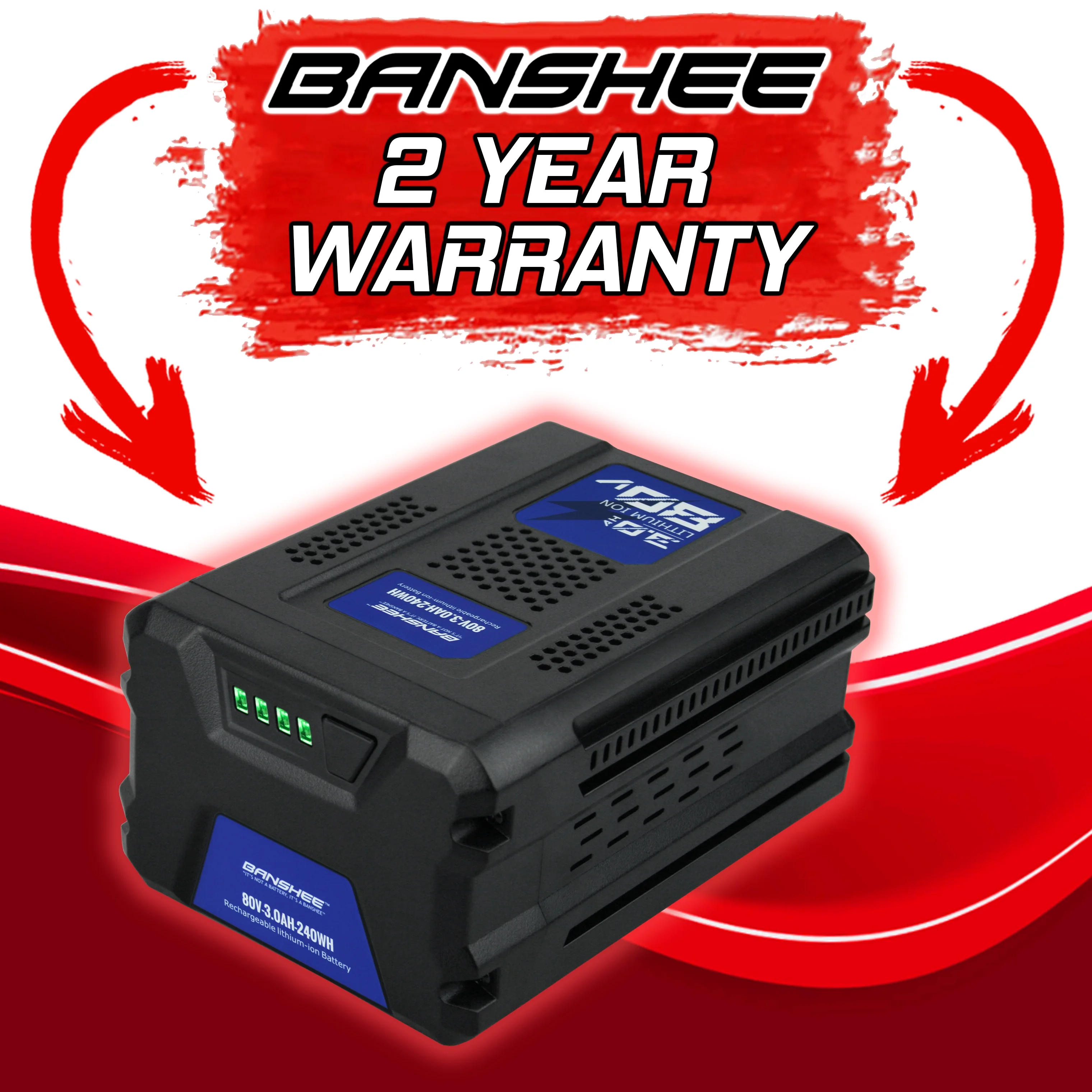 3.0 Ah High Capacity Lithium Battery Replacement, Compatible With Kobalt 80V Max: KB2580-06, KB580-06, KB680-06, KB280-06