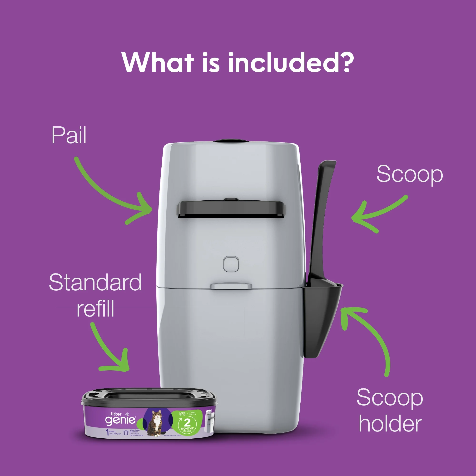 Litter Genie Cat Litter Disposal Odor Free Pail System