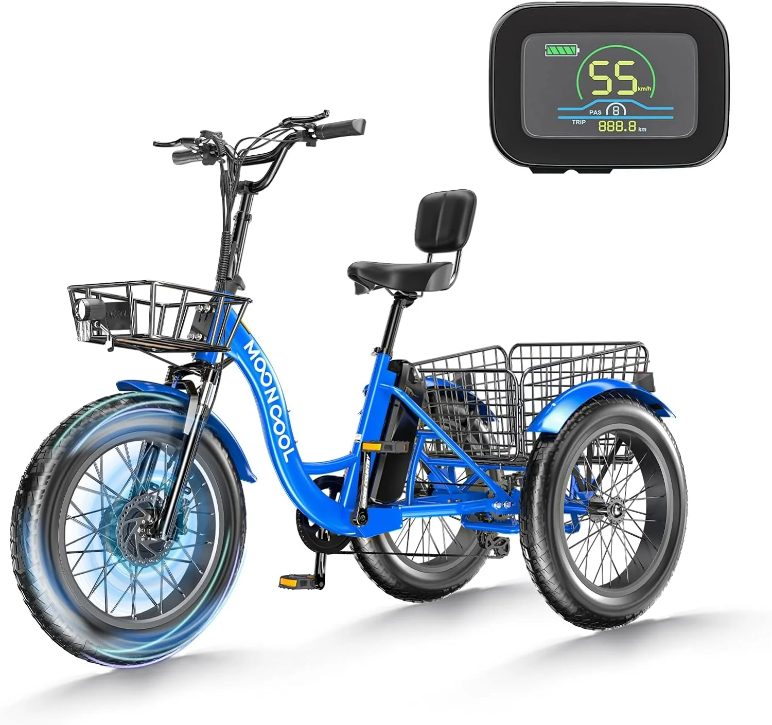MOONCOOL Electric Tricycle for Adults, 20