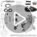 100cc Bicycle Engine Kit 2 Stroke Upgraded Bicycle Motor Kit Bike Modified Full Air-Cooling Motor Bike Modified Set for 26inch/28inch Bikes