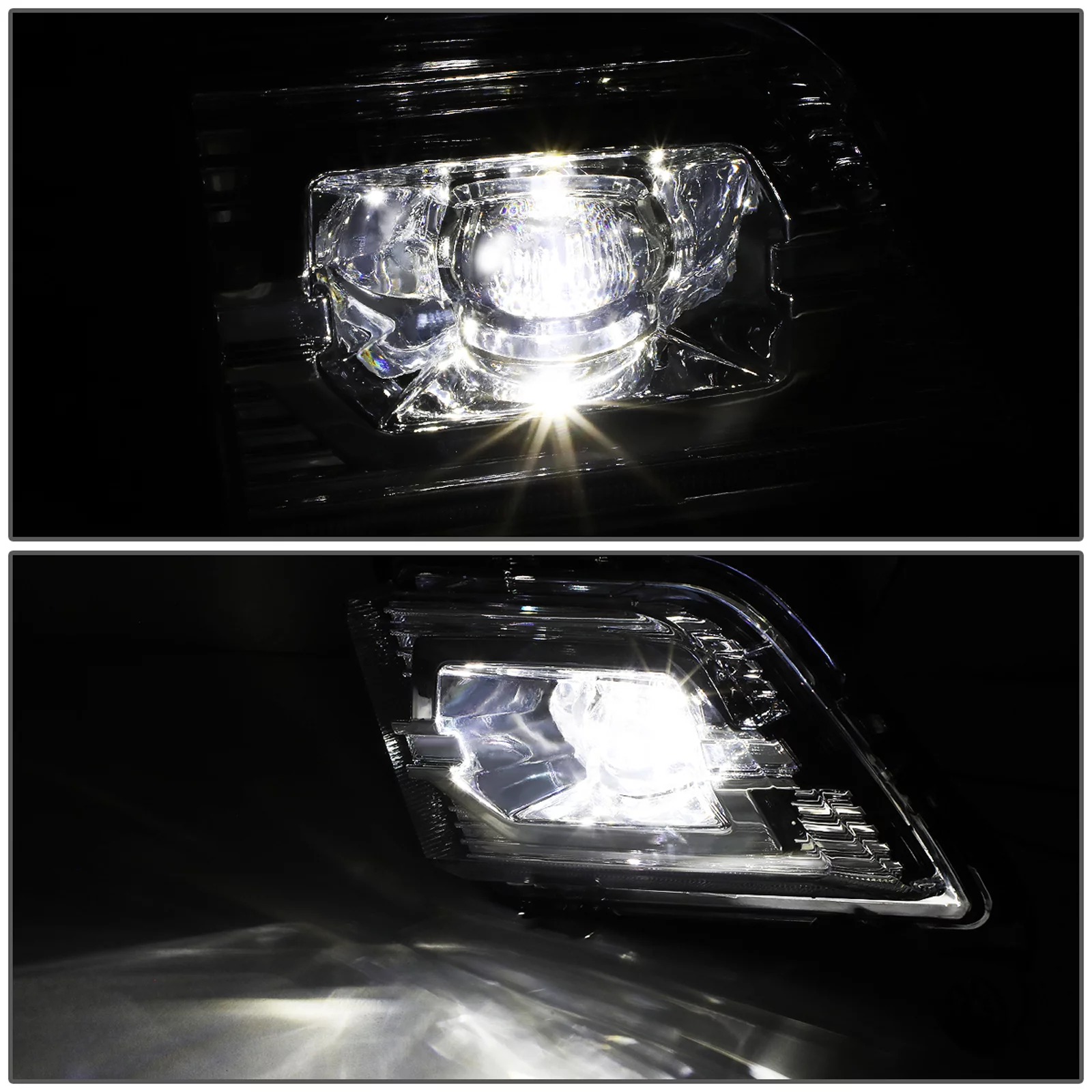 DNA Motoring FL-ZTL-304-CH For 2019 to 2020 Silverado 1500 Pair of OE Style Crystal Lens LED Front Bumper Driving Fog Light Lamps w/Switch