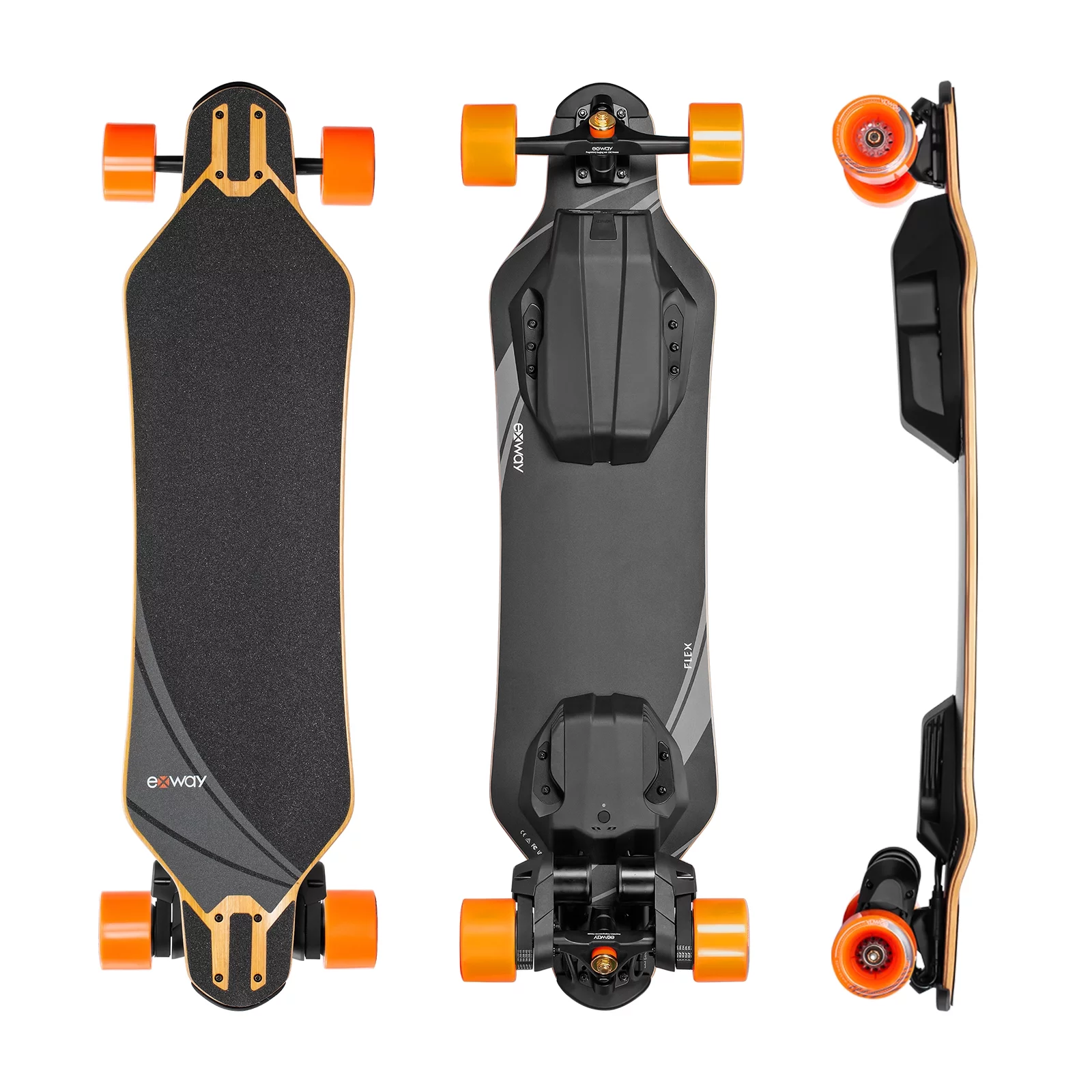 Exway Flex Belt Electric Skateboard, Speed 25mph, Range 17miles, Weight 17lbs, Battery 216Wh, Outdoors, for Adults and Teens