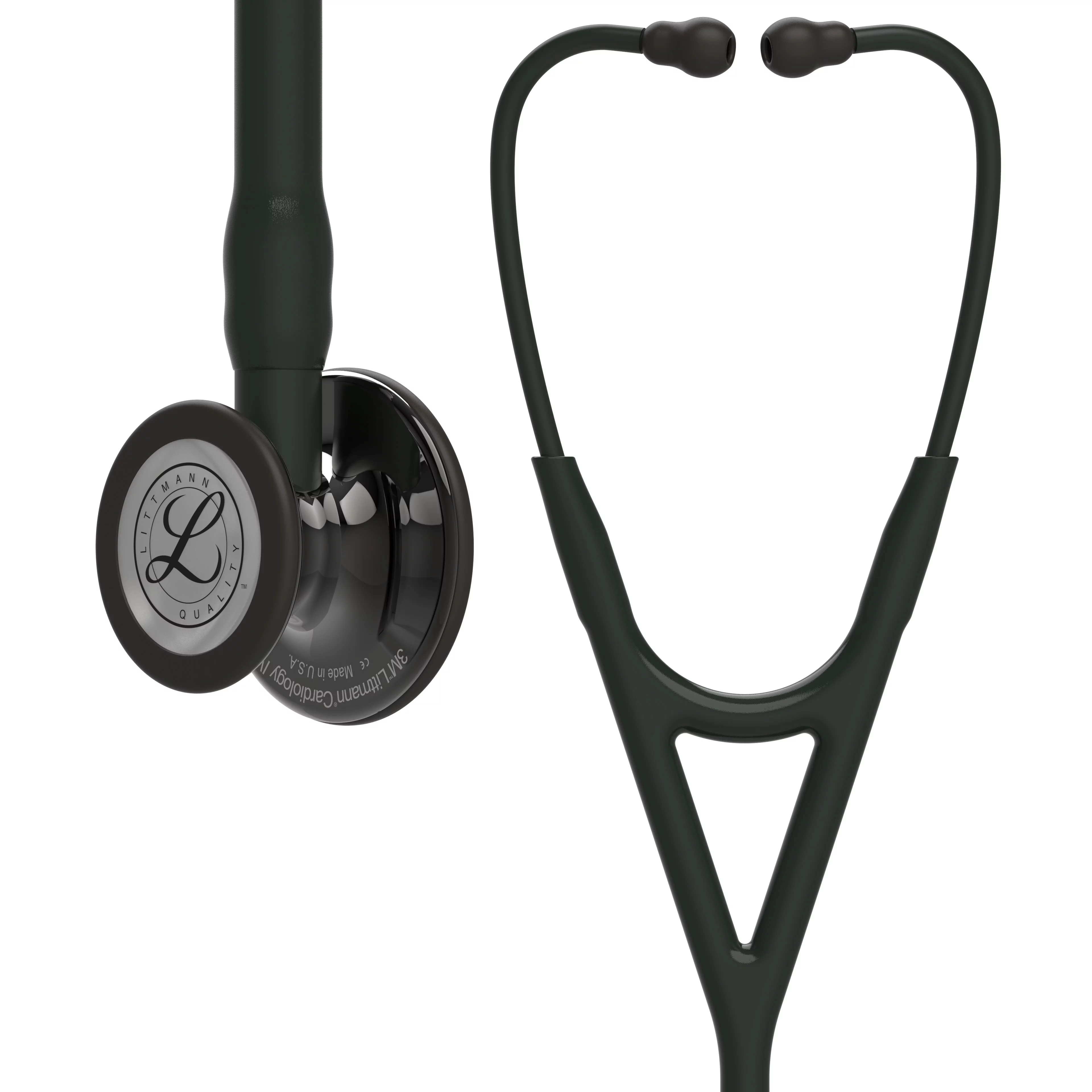 3M Littmann Cardiology IV Stethoscope, Smoke-Finish, Black Tube, Black Stem and Black Headset, 6232