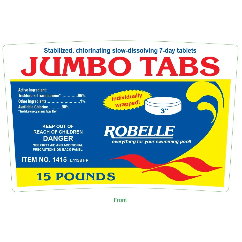 Robelle 1415 3 in. Jumbo Chlorine Tabs, 15 lbs.