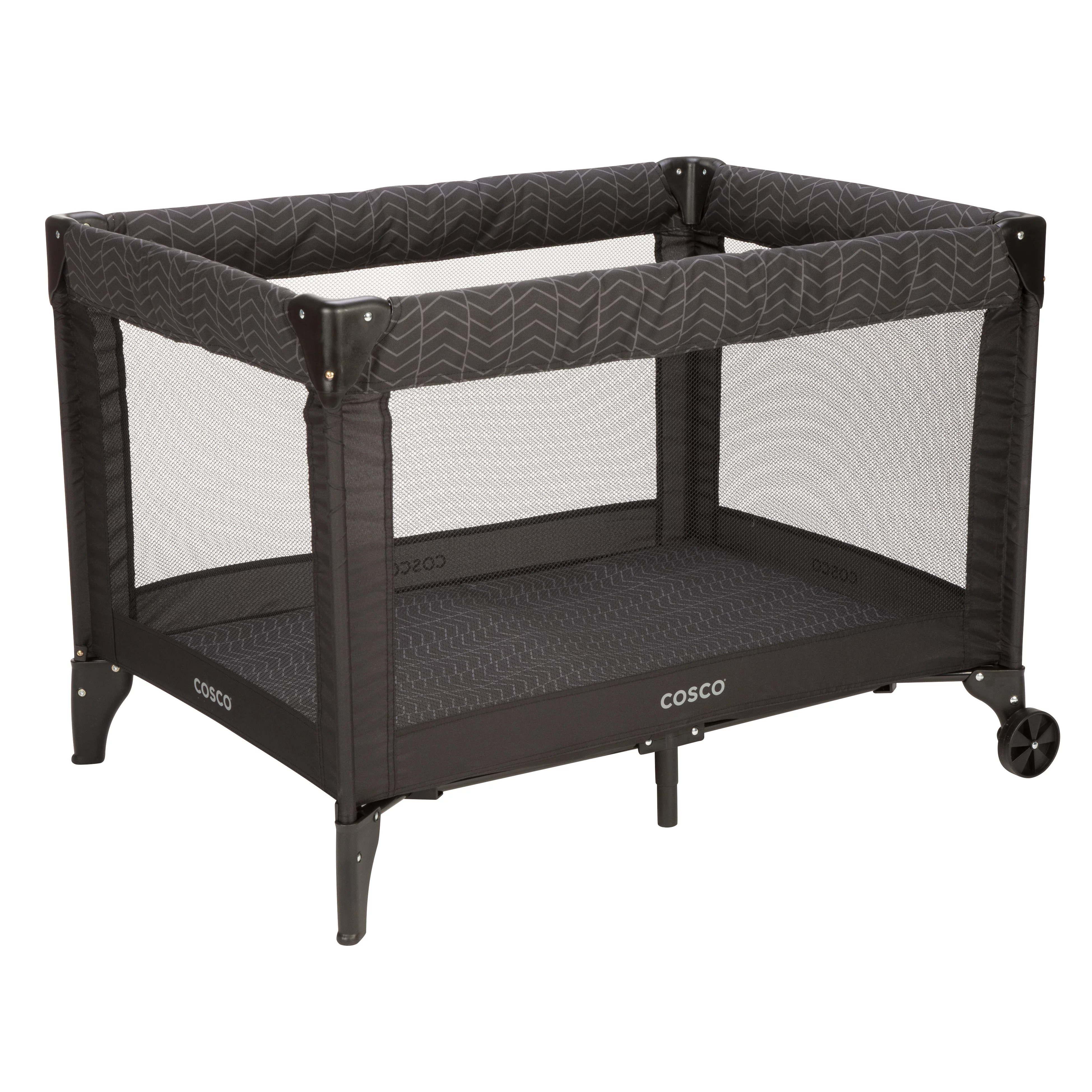 Cosco Deluxe Funsport Portable Compact Play Yard, Black Arrows, Infant