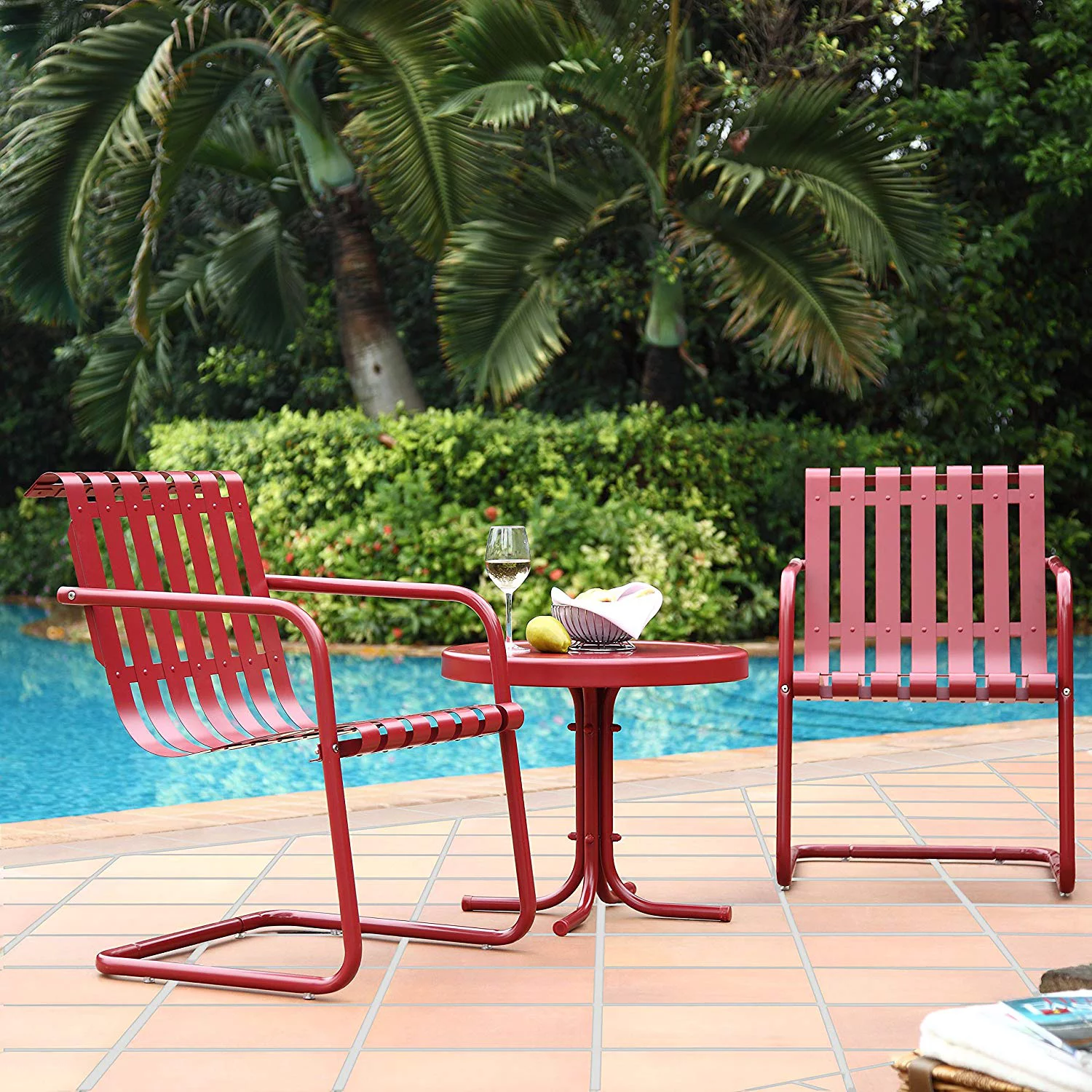 Crosley Furniture Gracie 3 Piece Retro Outdoor Set