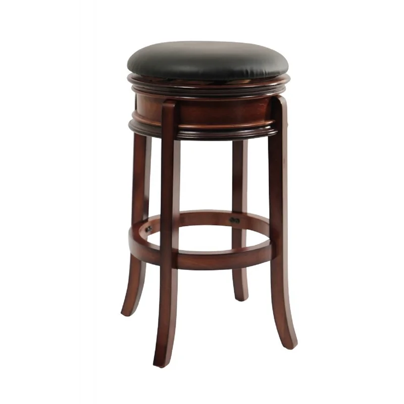 Boraam Magellan Swivel Backless Bar Stool - Brandy