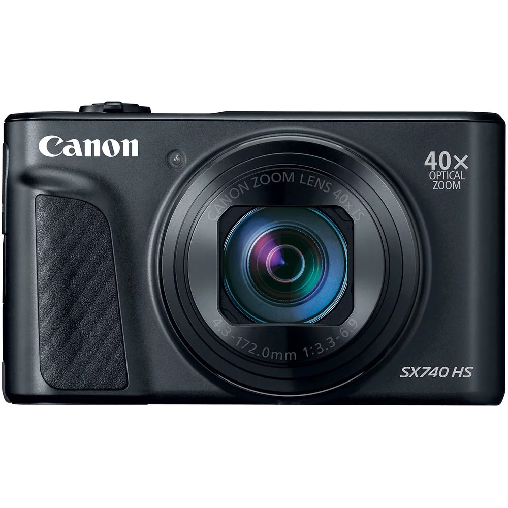 Canon PowerShot SX740 HS Digital Camera (Black) (2955C001) + 64GB Card + NB13L Battery + Corel Photo Software + Charger + Card Reader + Soft Bag + Flex Tripod + More (International Model)