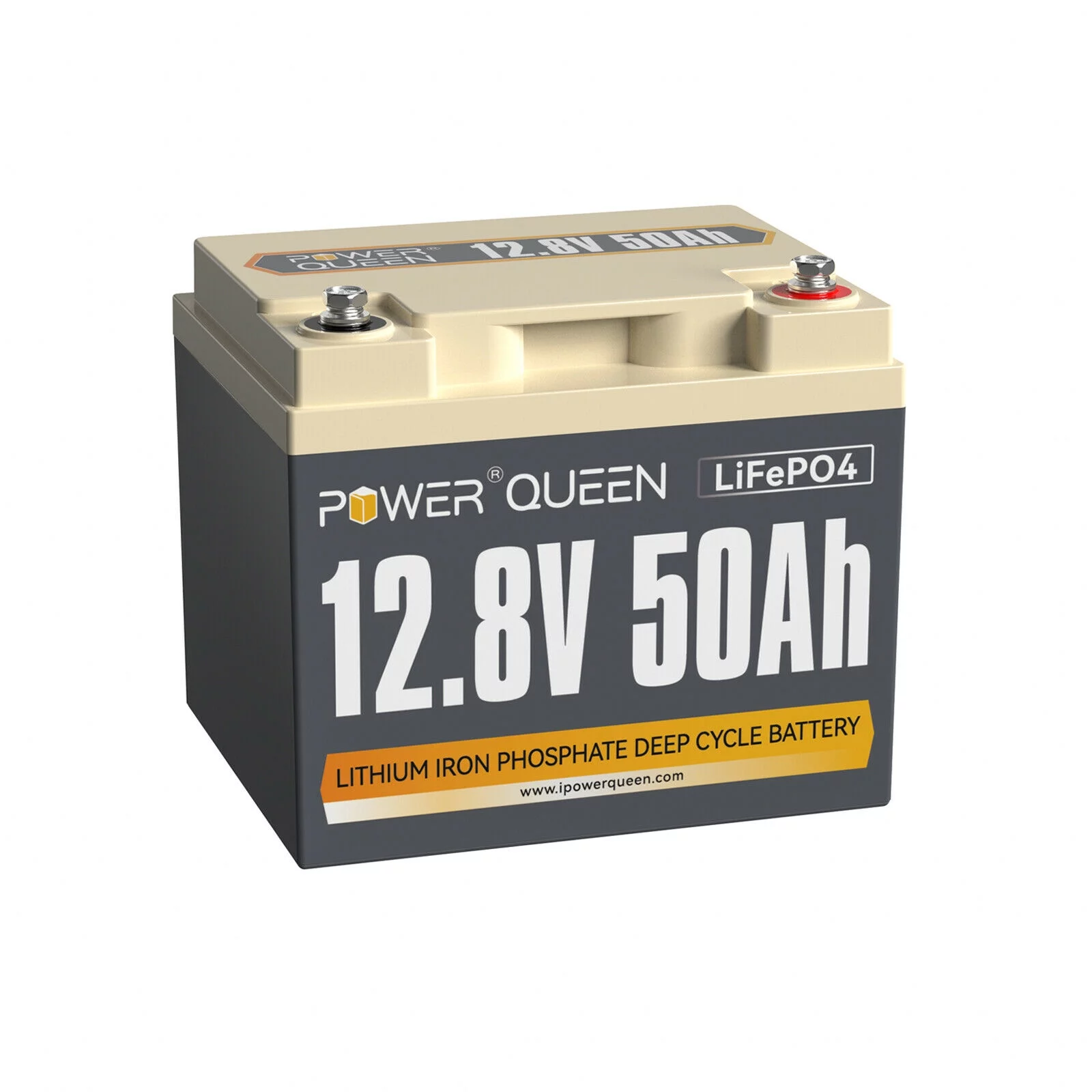 Power Queen 12V 50Ah LiFePO4 Lithium Battery Deep Cycle 640Wh BMS for Off-Grid System