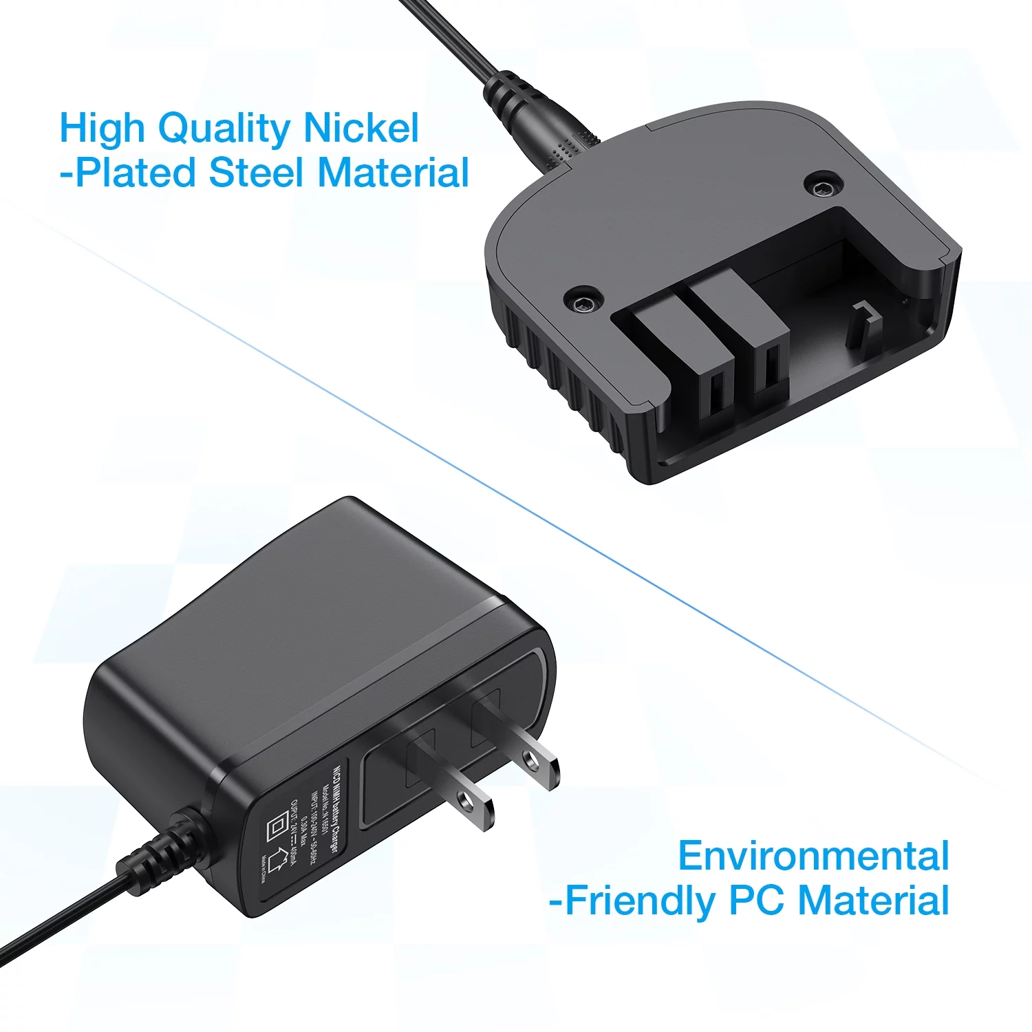 Battery Charger for Black & Decker 9.6V-18V Power Tools Ni-CD & Ni-Mh Battery