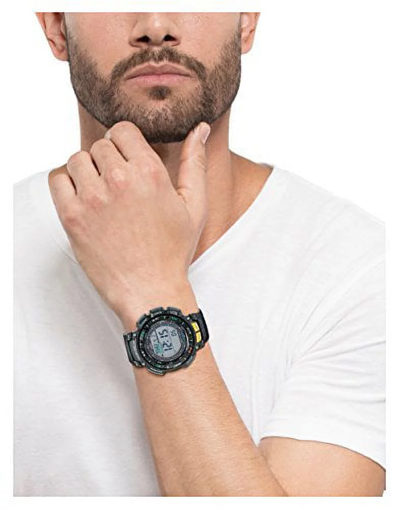 Casio Men's Solar Powered Triple Sensor Black and Grey Pro Trek Watch PAG240-1