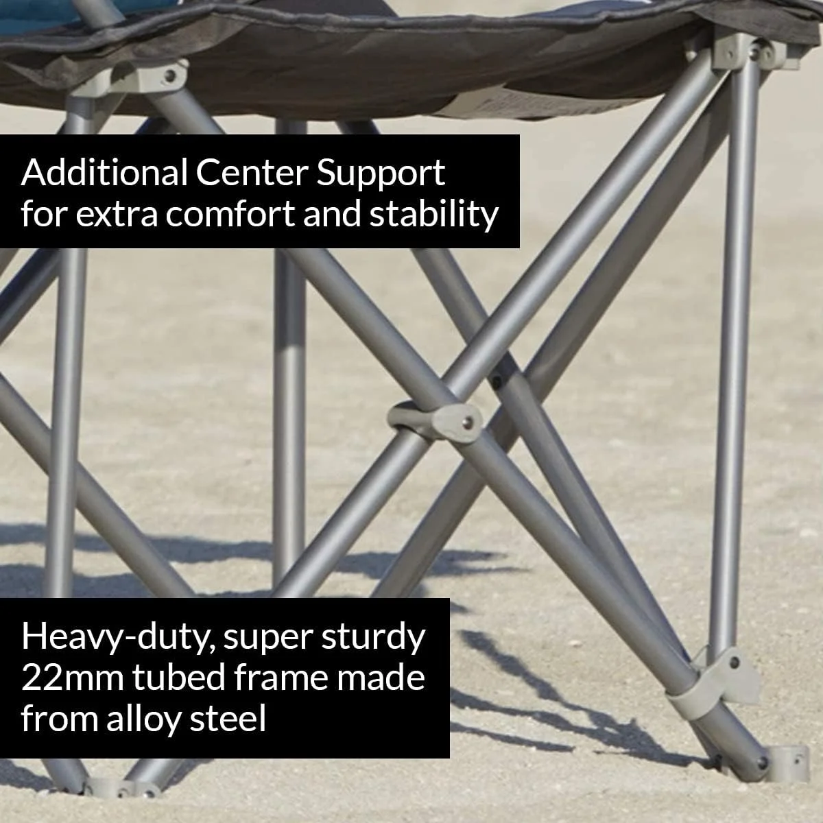 500-lb. Capacity Heavy-Duty Portable Chair Black 500 lb