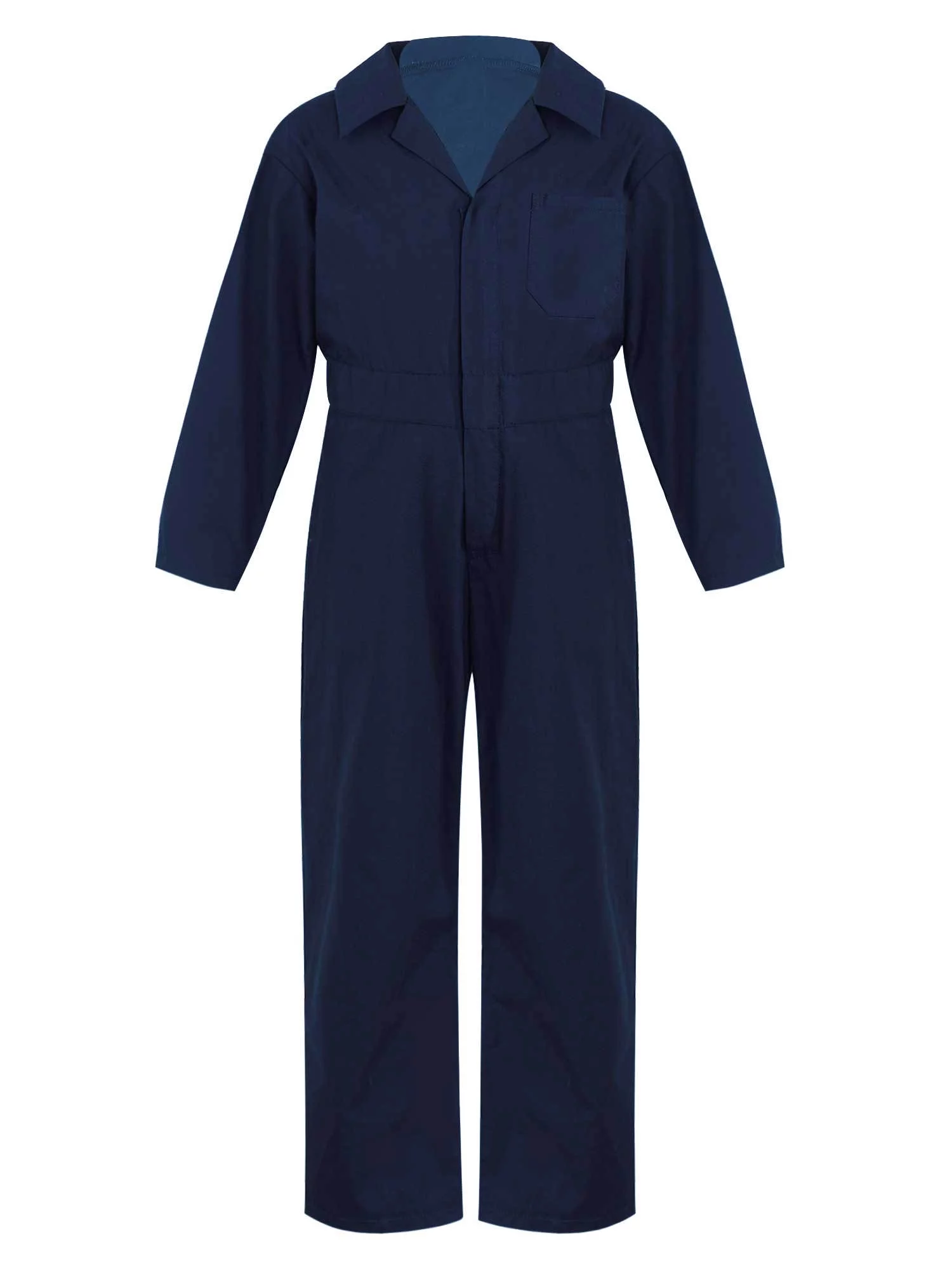 YIZYIF Boys Halloween Mechanic Cosplay Costume Playsuit Juniors Long Sleeve Coverall Jumpsuit Boiler Suit Outfit Dark Blue 8