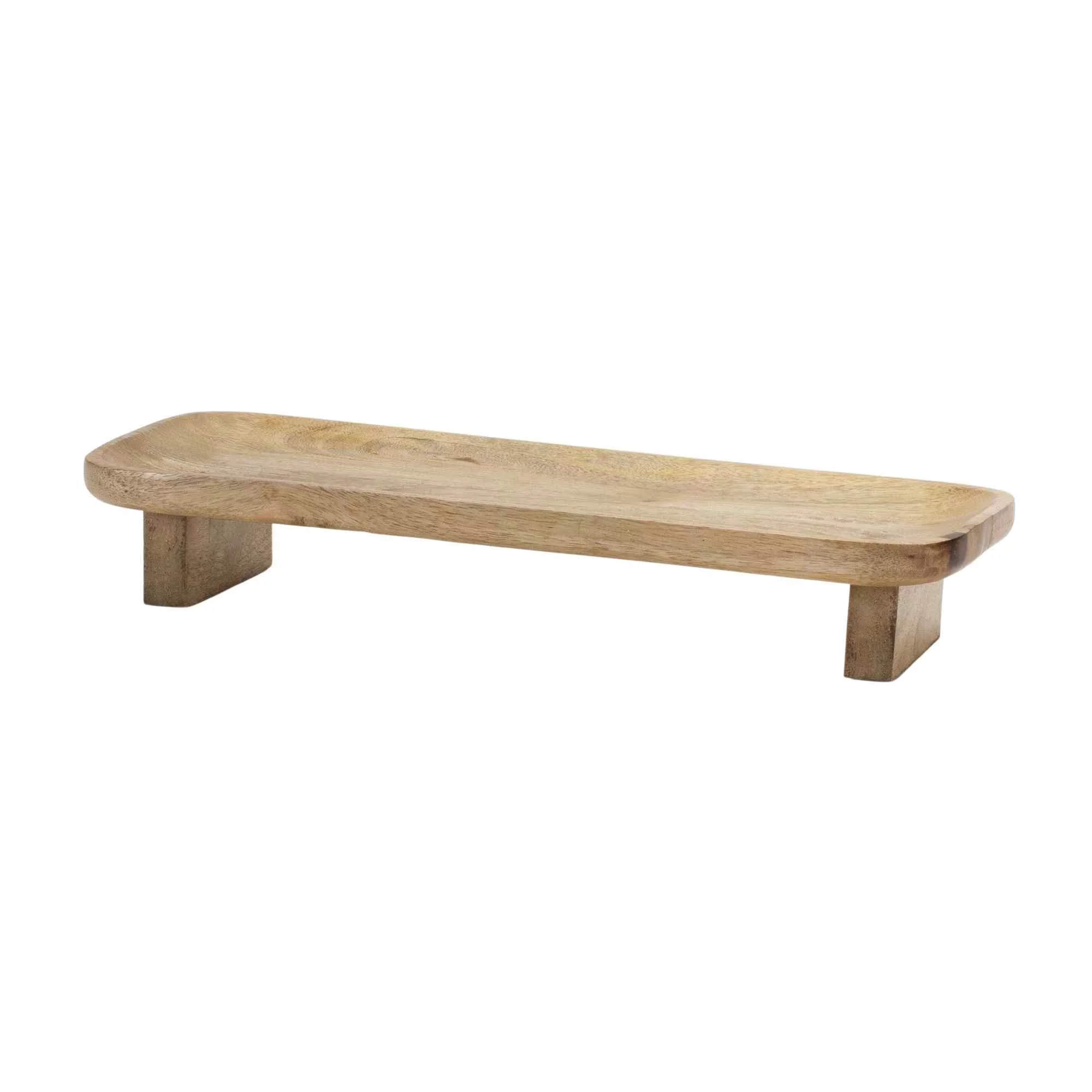 Melrose Set of 2 Brown Mango Wood Decorative Trays 16