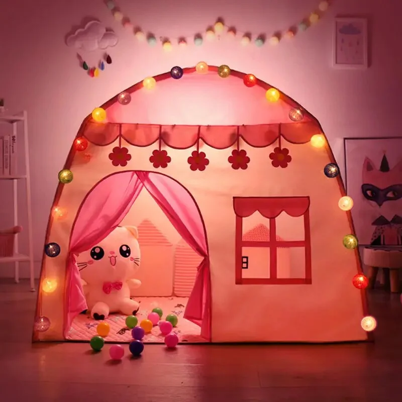 Kids Tent Pink Blue Kids Play House Children Indoor Outdoor Toy House Portable Baby Play House Children Tent Teepee Tent Enfant pink