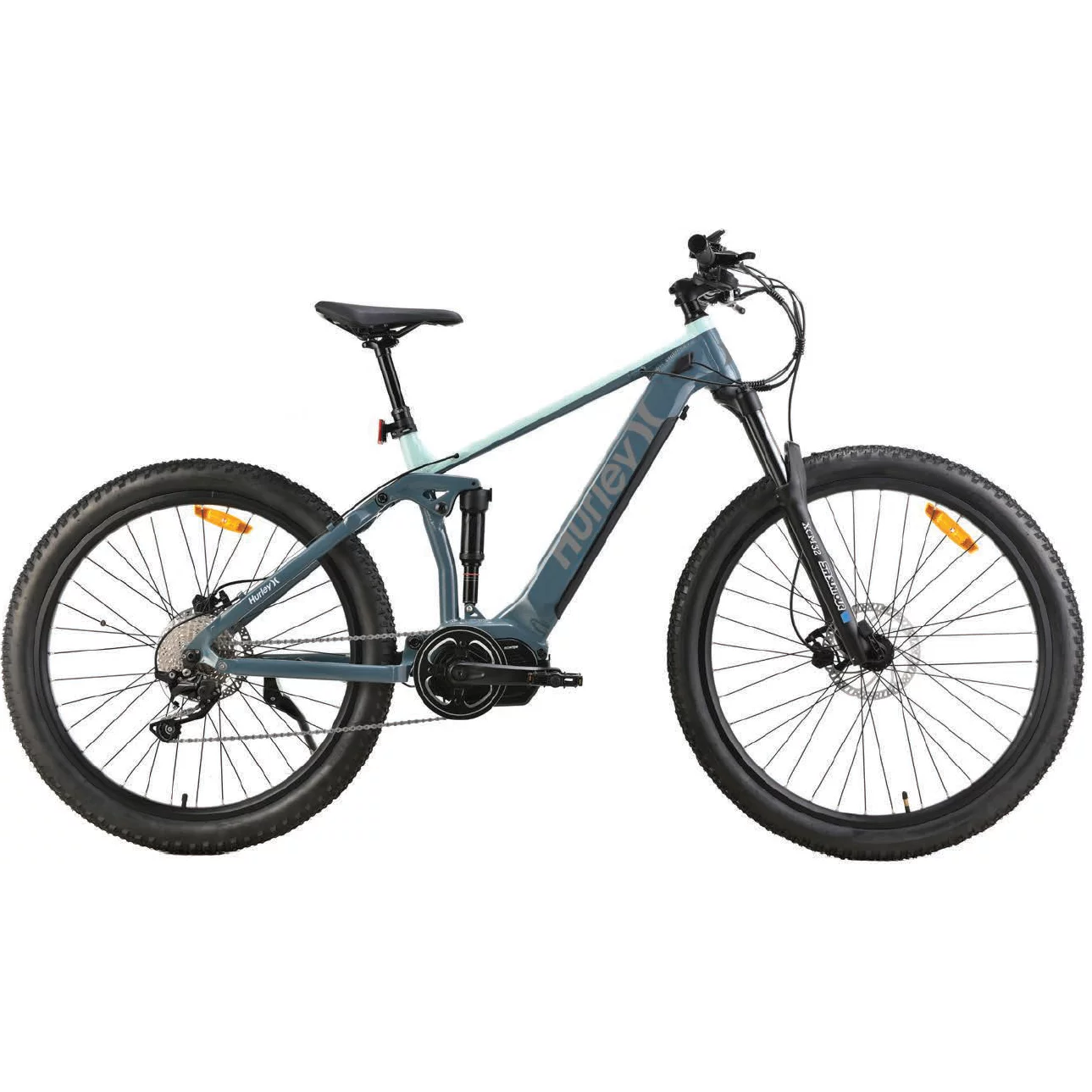 Hurley Bikes Riptide 16-inch Dual Suspension E-Mountain Bike, Green